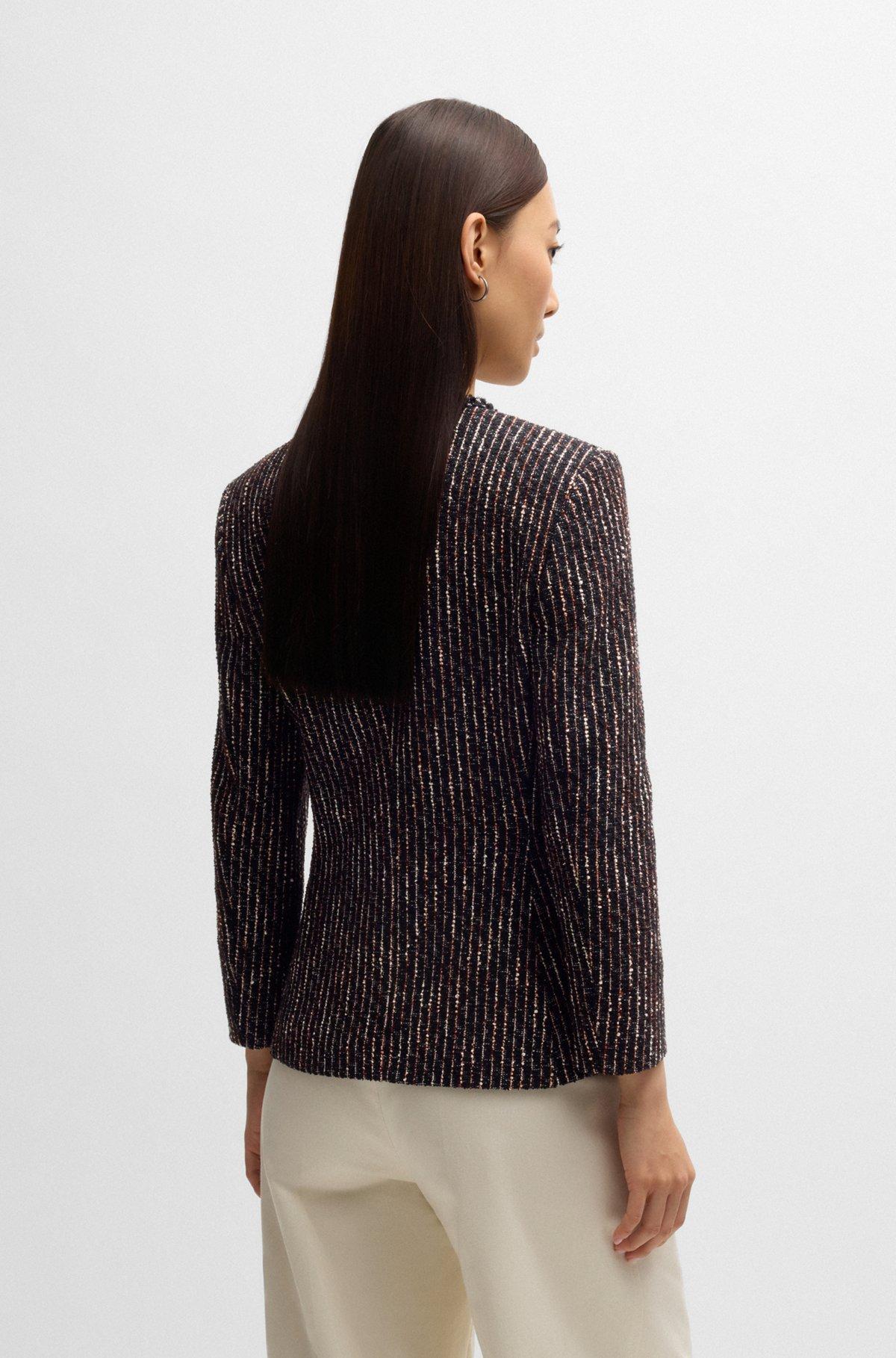 Slim-fit blazer in multicolored bouclé Product Image