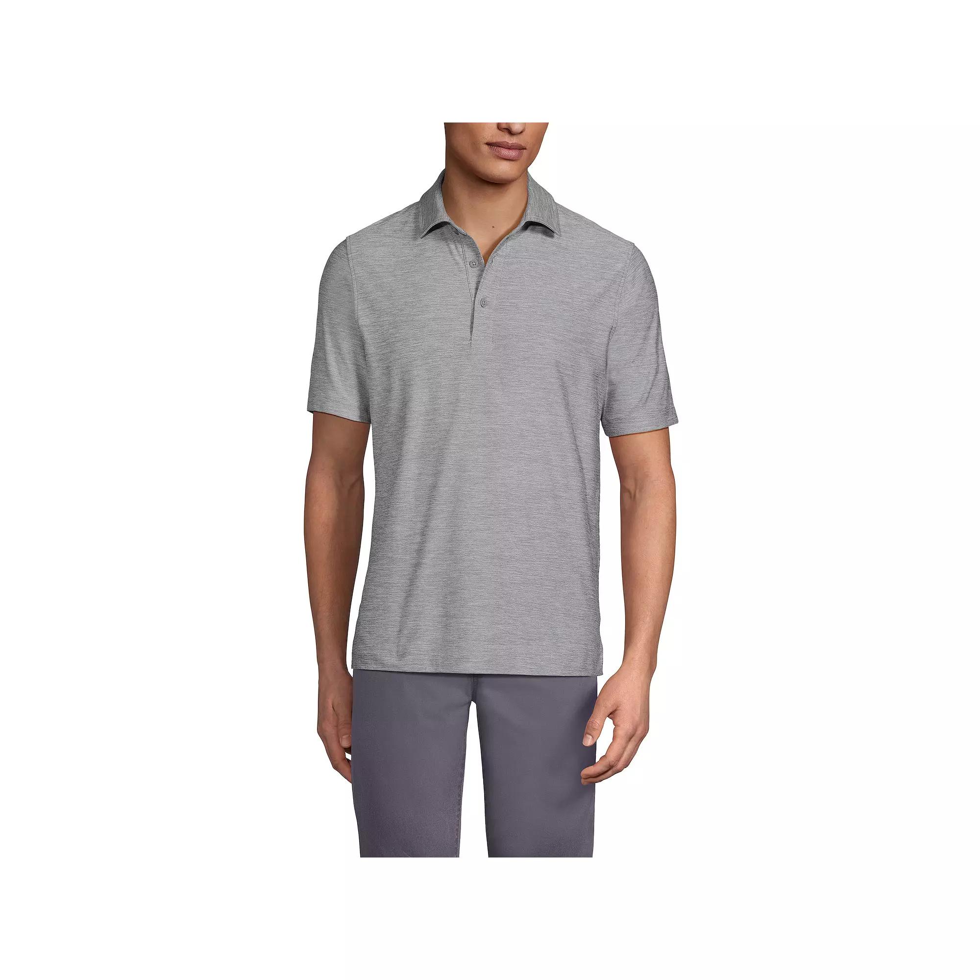 Men's Lands' End Short Sleeve Soft Performance Hybrid Polo Shirt,  Product Image