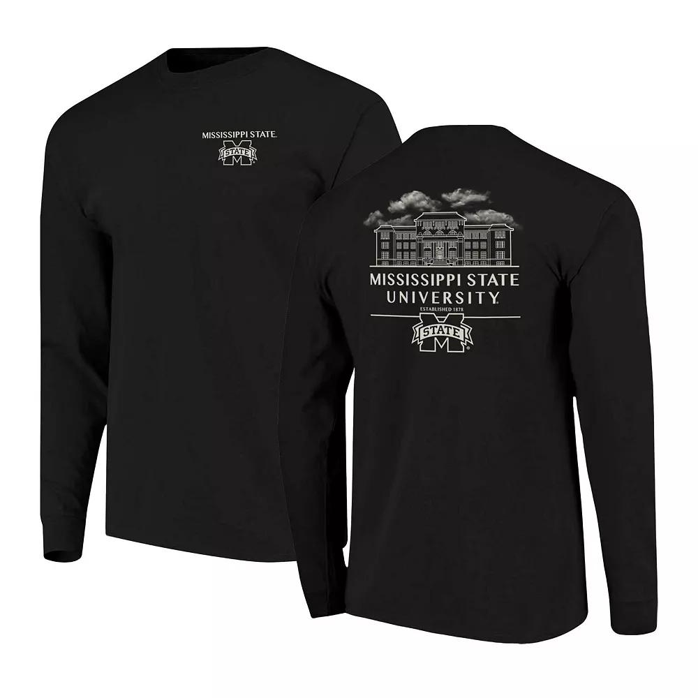 Men's Black Mississippi State Bulldogs Comfort Colors Campus Nights Long Sleeve T-Shirt,  Product Image