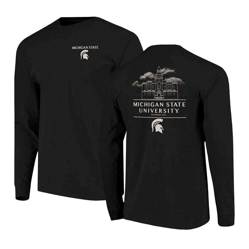 Men's Black Michigan State Spartans Comfort Colors Campus Nights Long Sleeve T-Shirt,  Product Image