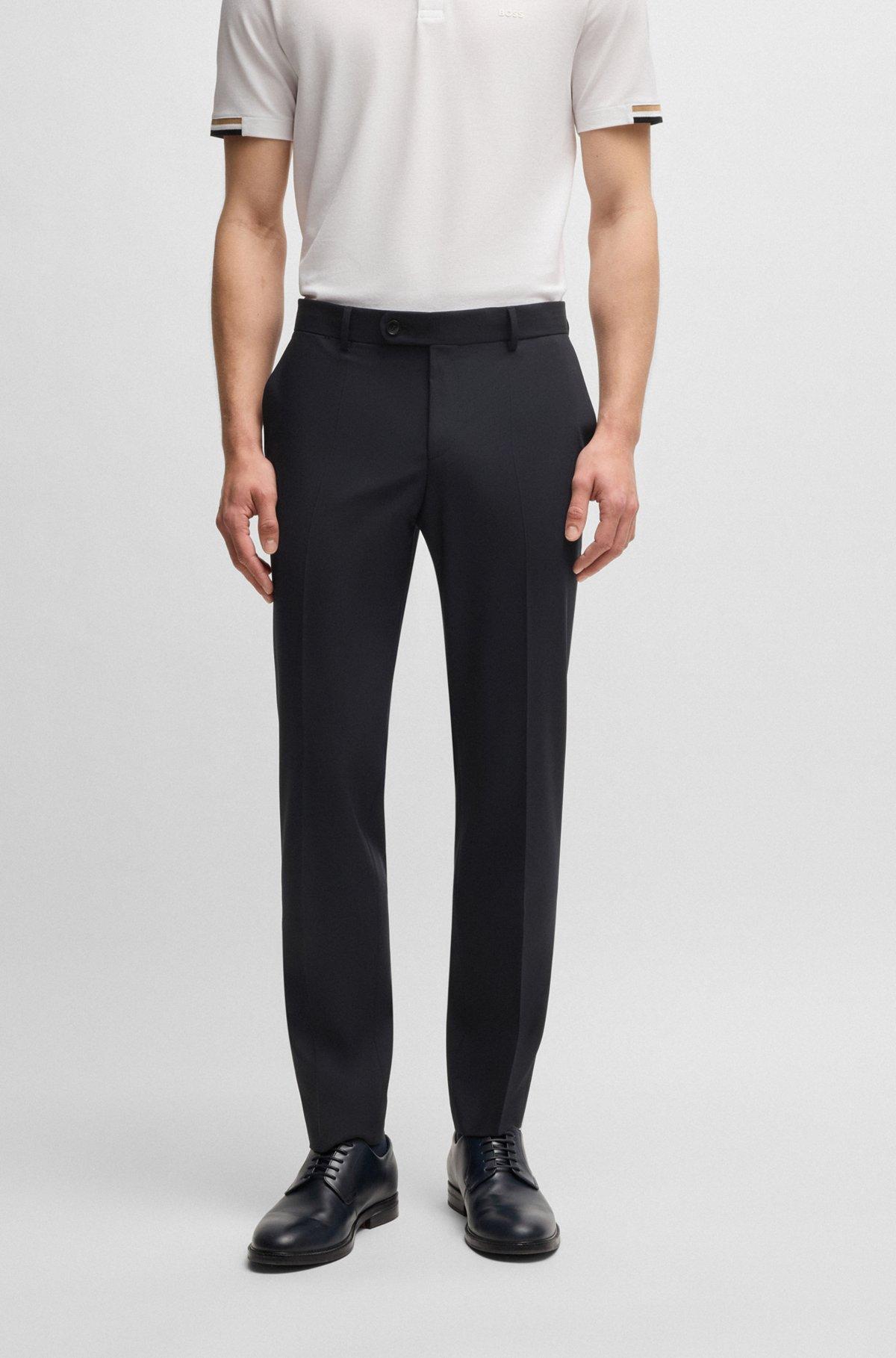 Formal trousers in washable super-flex fabric Product Image