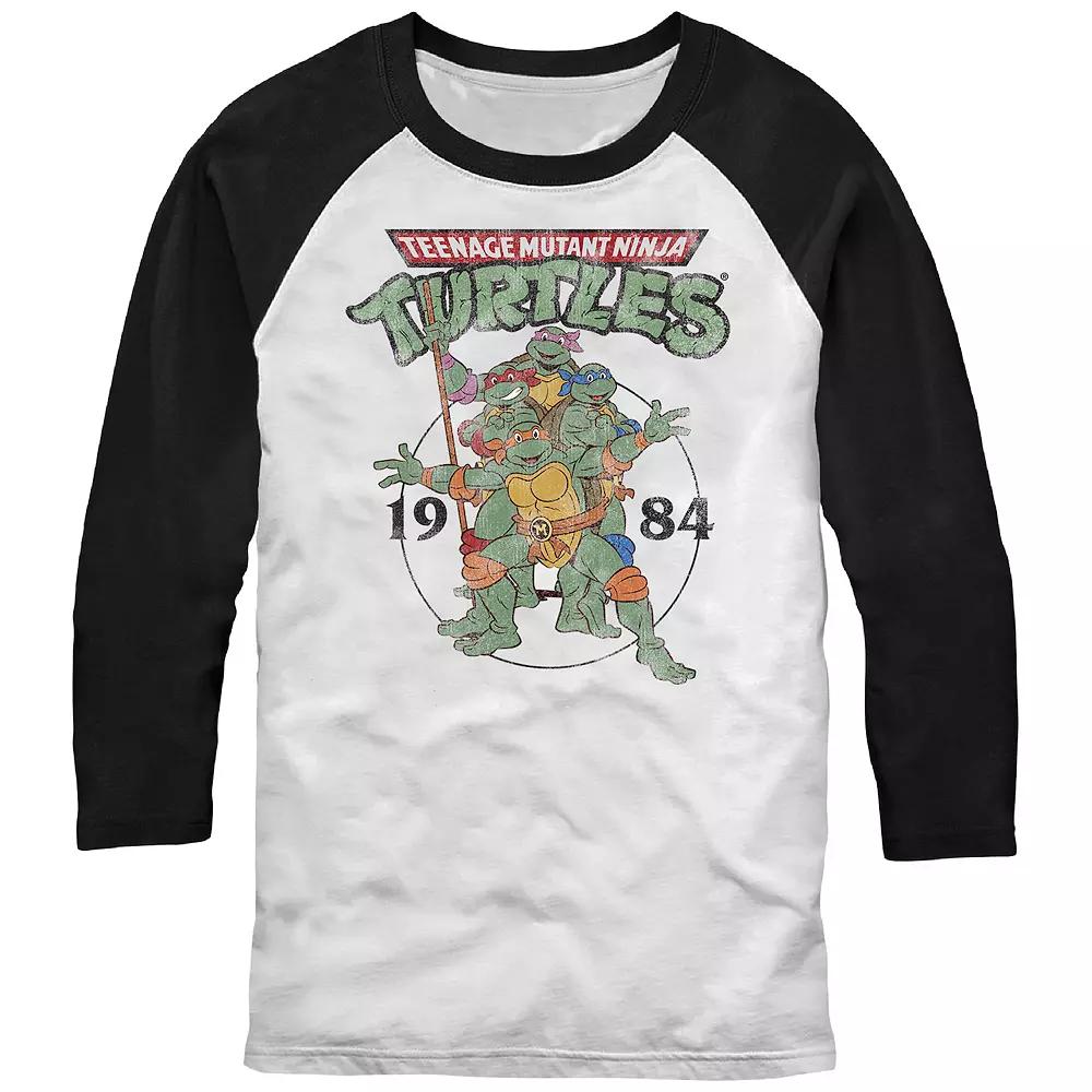 Men's Nickelodeon Teenage Mutant Ninja Turtles Elite Group Est. 1984 Raglan Tee,  Product Image