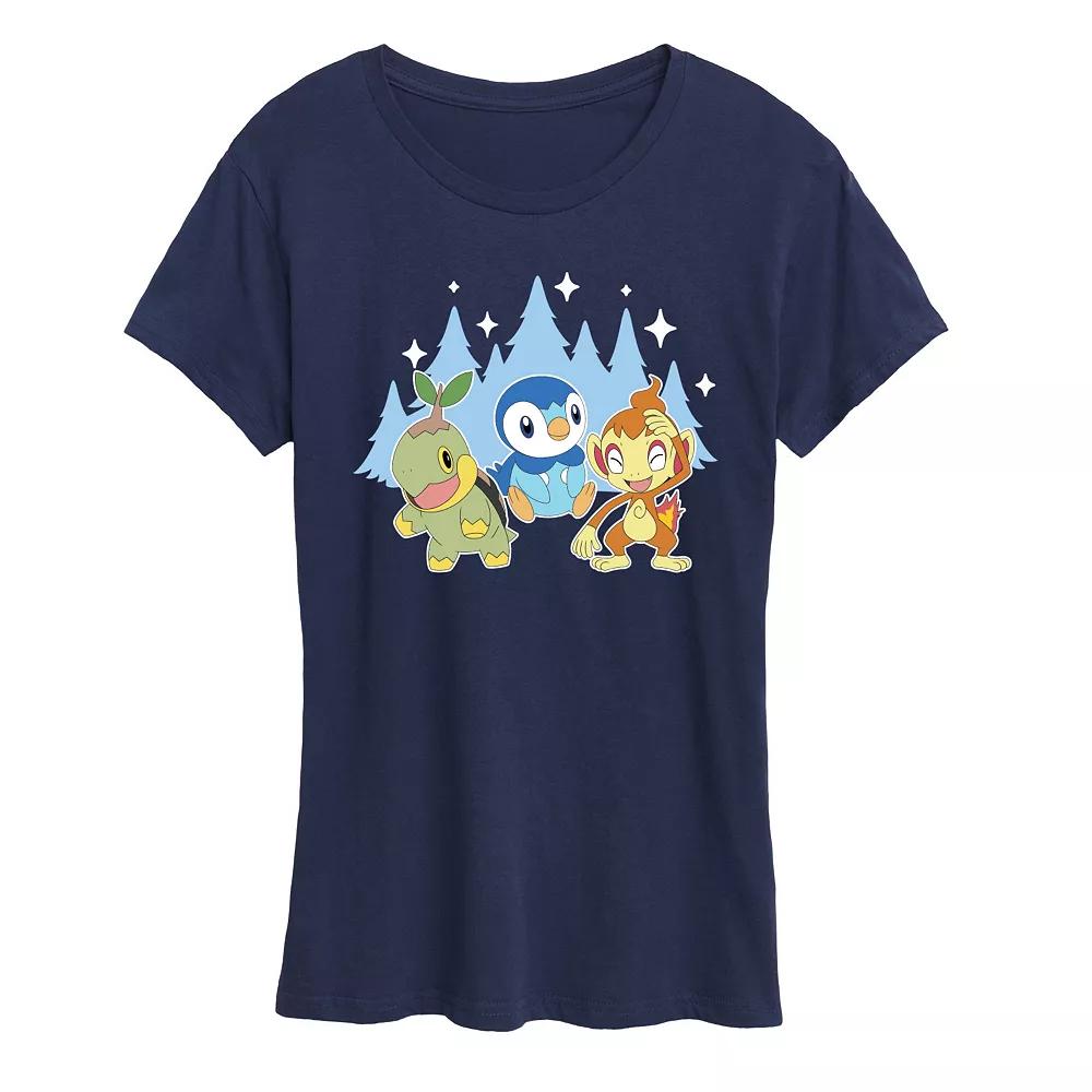 Women's Pokemon Sinnoh Winter Group Graphic Tee,  Product Image