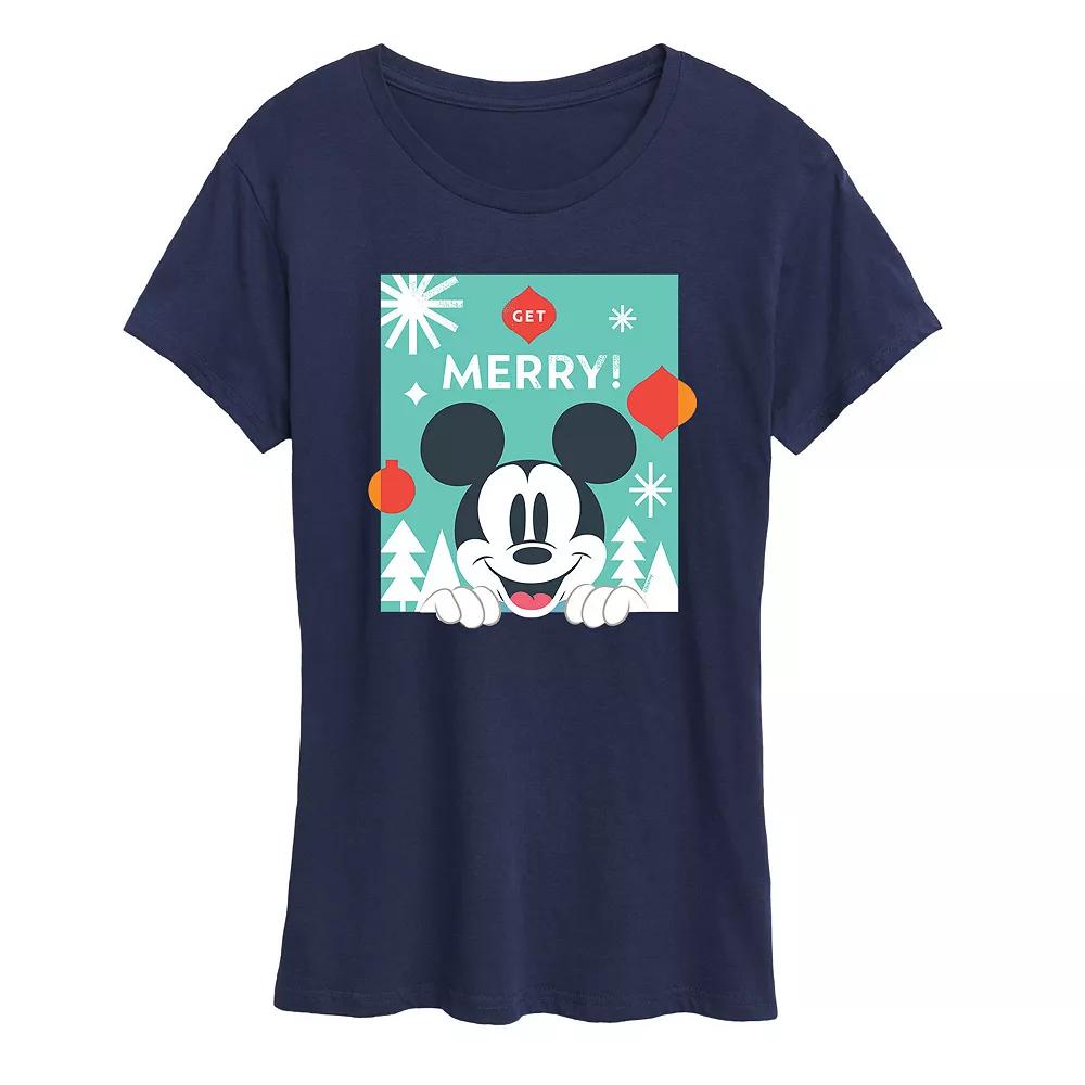 Disney's Mickey Mouse Women's Get Merry Graphic Tee, Girl's,  Product Image