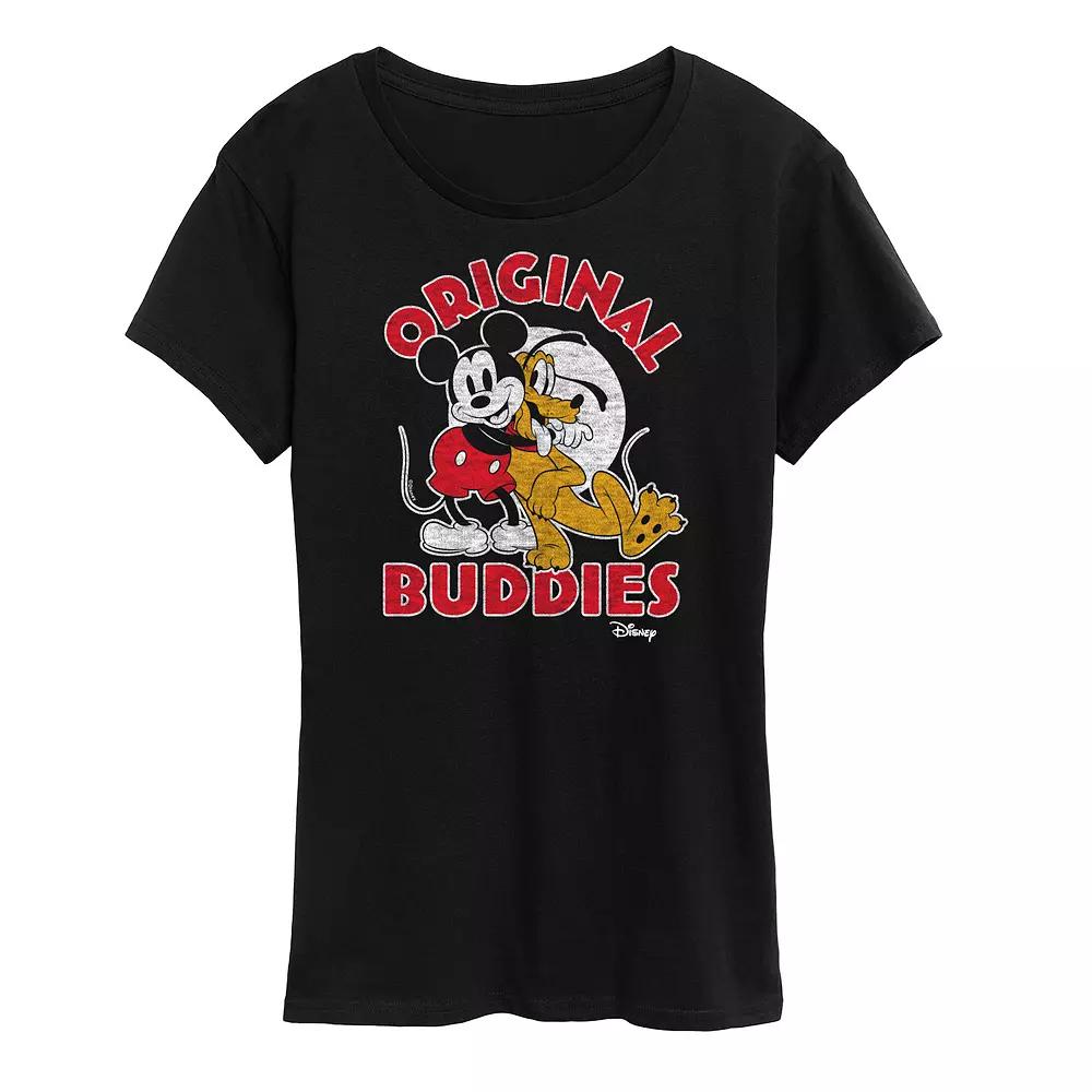 Disney's Mickey Mouse & Pluto Women's Original Buddies Graphic Tee,  Product Image