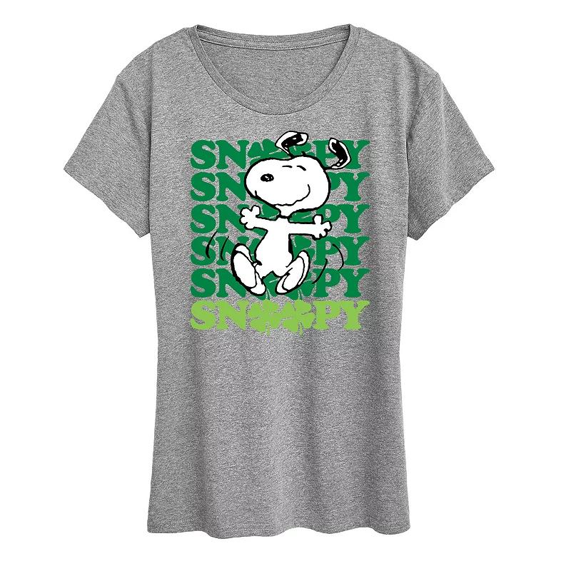 Women's Peanuts Snoopy Clover Dance Graphic Tee,  Product Image