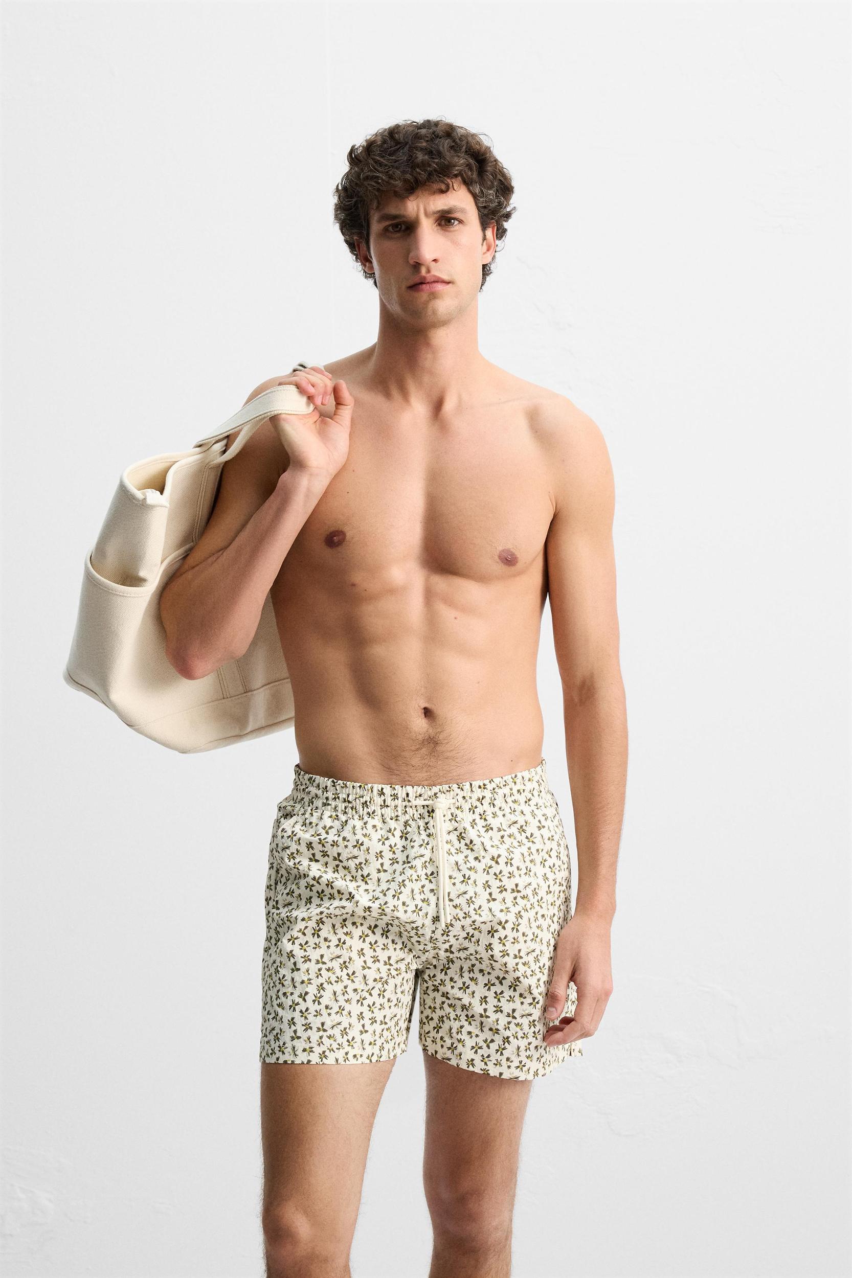 FLORAL PRINT MID-LENGTH SWIMSUIT Product Image