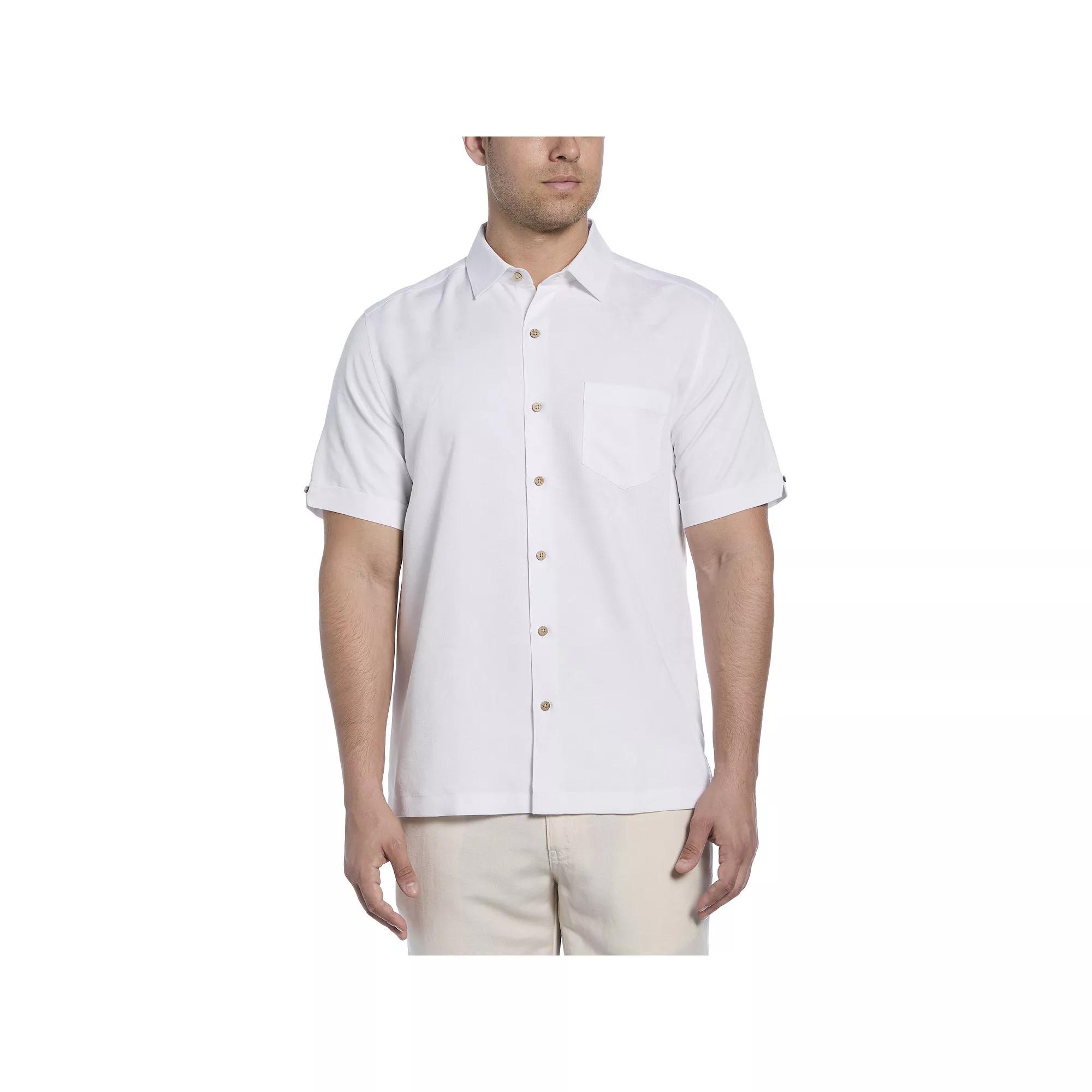 Men's Cubavera Short Sleeve Jacquard Button-Down Shirt,  Product Image