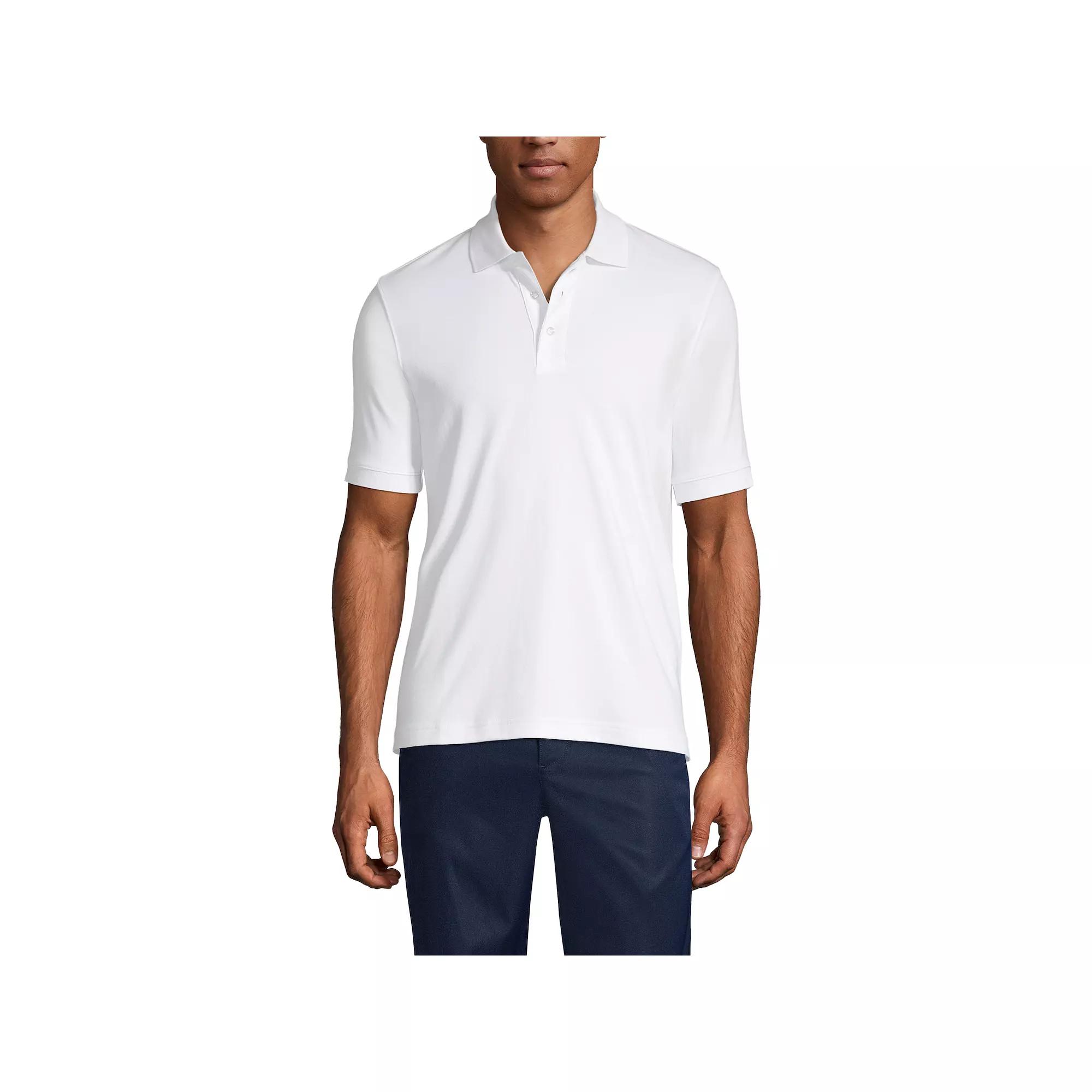 Big & Tall Lands' End School Uniform Short Sleeve Interlock Polo, Men's,  Product Image