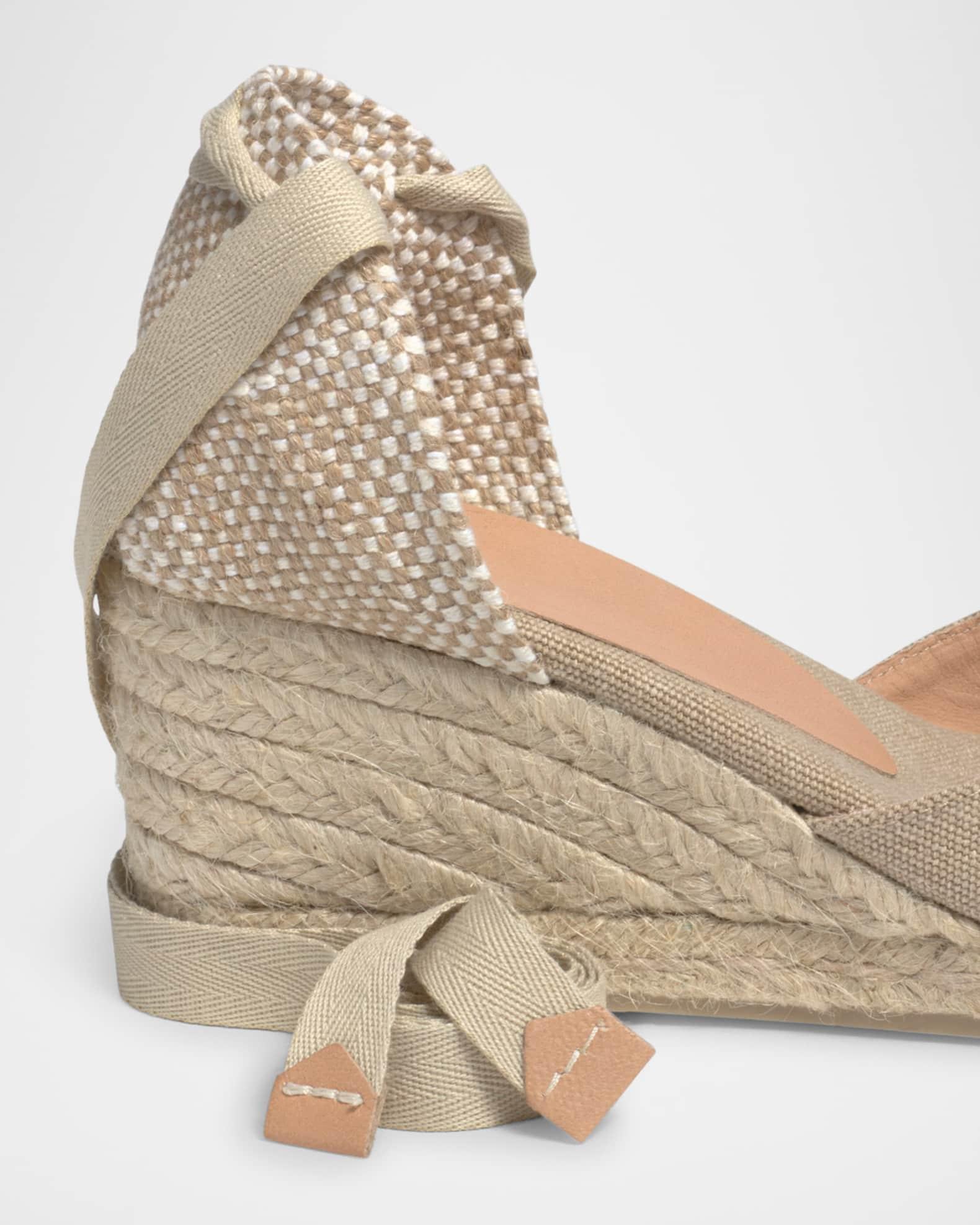 Carina Canvas Ankle-Tie Wedge Espadrilles Product Image