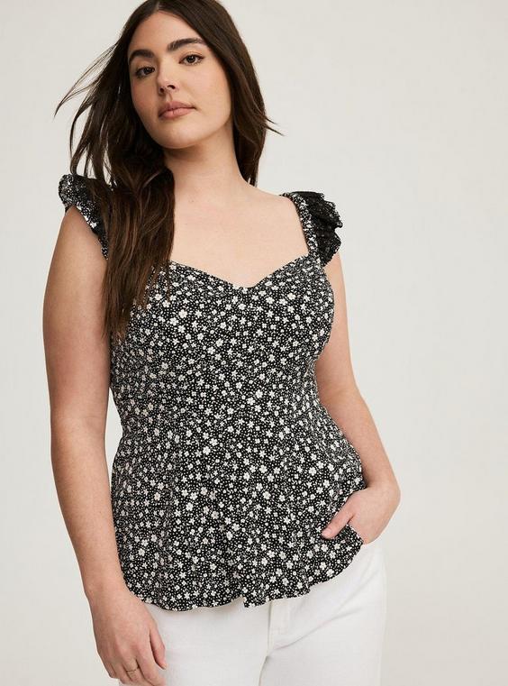 Challis Peplum Corset Top Product Image