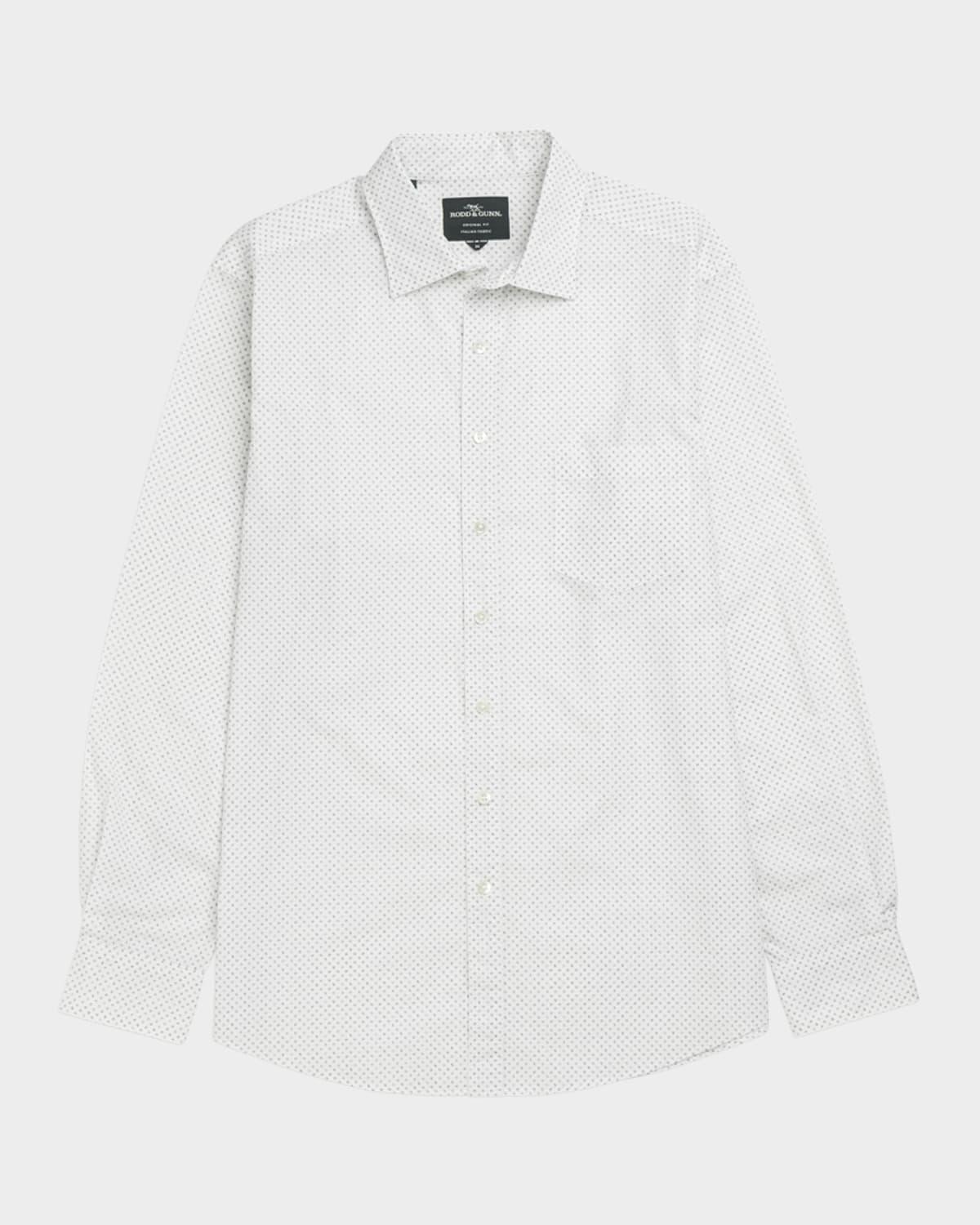 Mens Middle Peak Geometric Cotton Button-Front Shirt Product Image