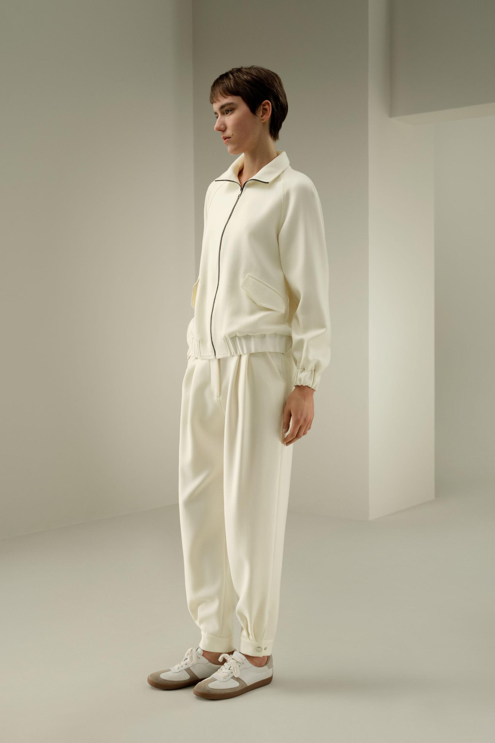 LSxES Silk-Wool Sweat Jacket with Pockets Product Image