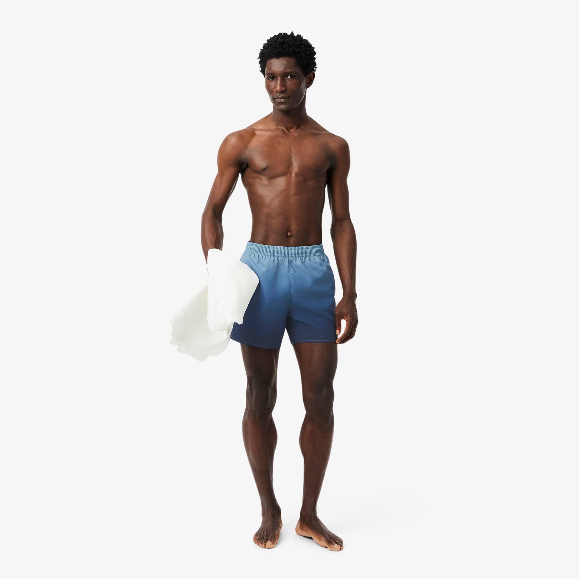 Short Ombré Print Swim Trunks Product Image