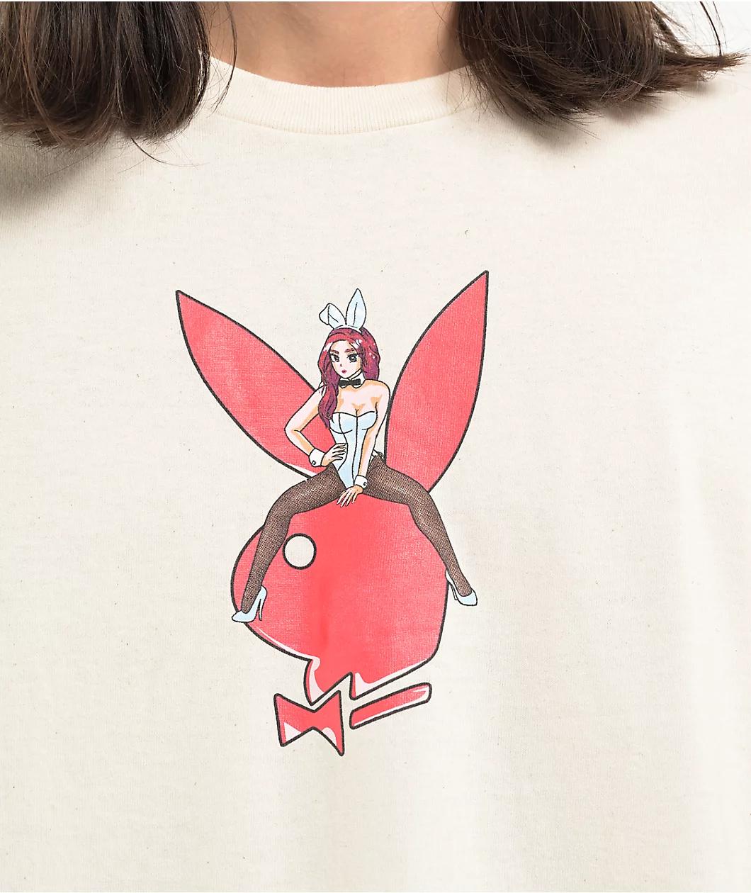 Color Bars x Playboy Straddle Cream T-Shirt Product Image