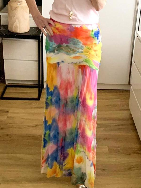 Retro-Inspired Maxi Skirt Product Image