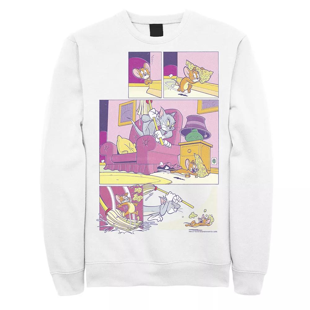 Men's Tom And Jerry Stealing Cheese Comic Panels Sweatshirt,  Product Image