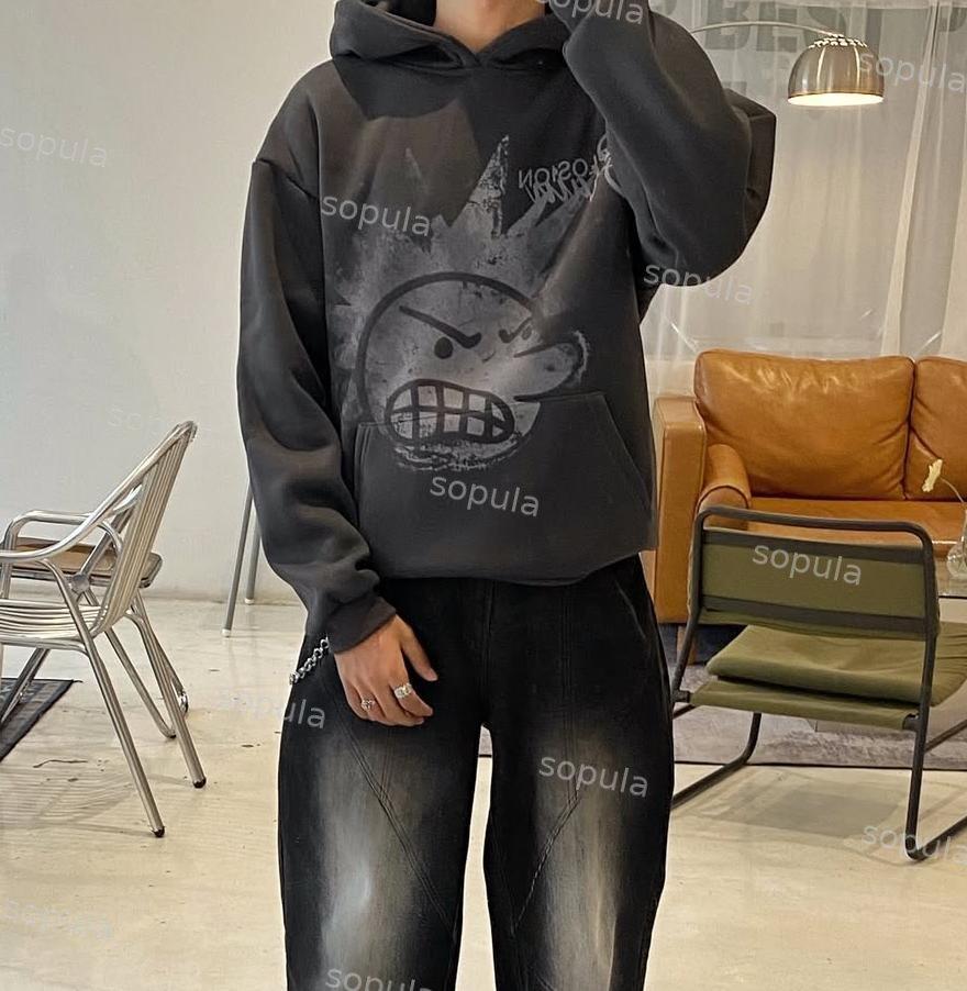 Sopula Casual The Brain Explodes Print Graphic Cotton Pocket Hoodie Product Image