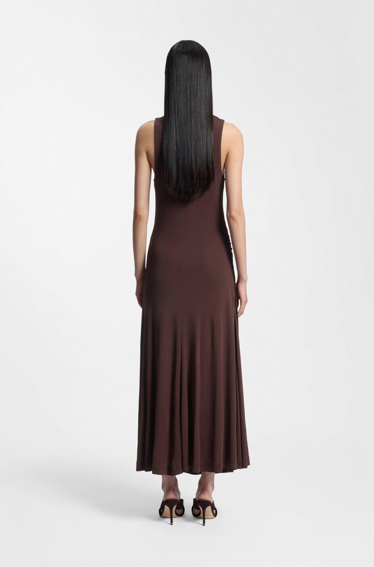 Slim-fit jersey dress with gathered details Product Image