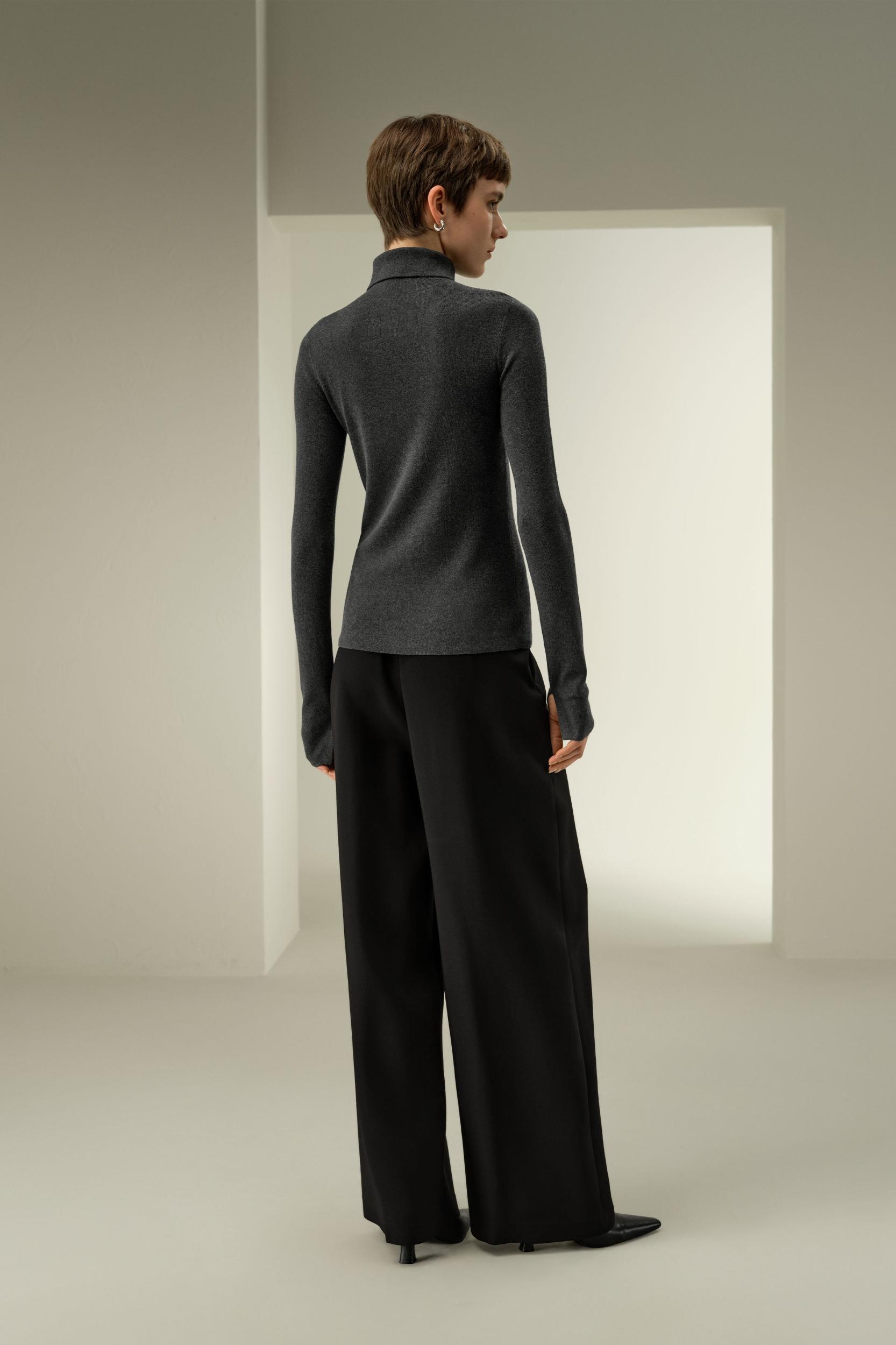 Slim Fit Silk Cashmere Sweater Product Image