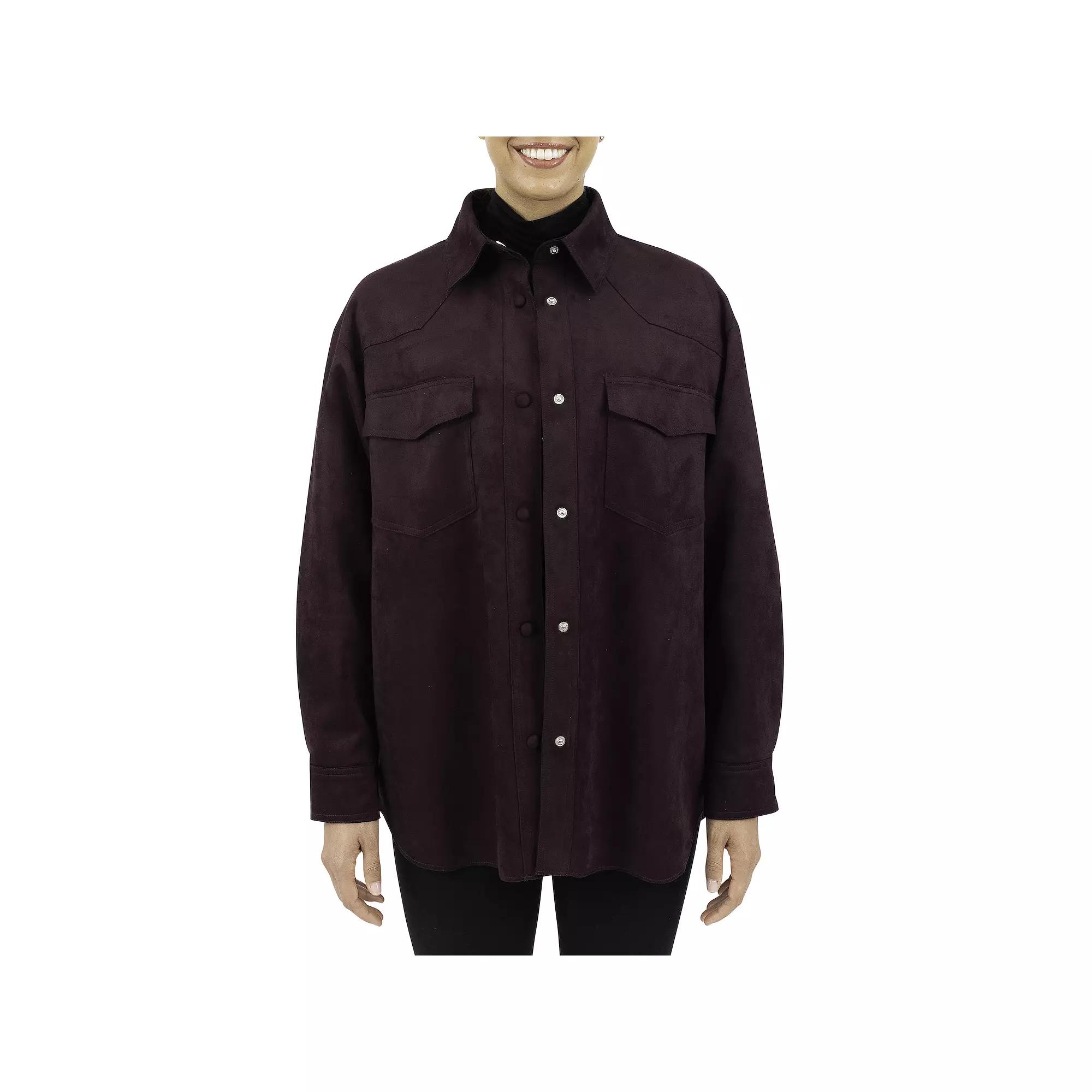 Women's Fleet Street Faux-Suede Shacket,  Product Image