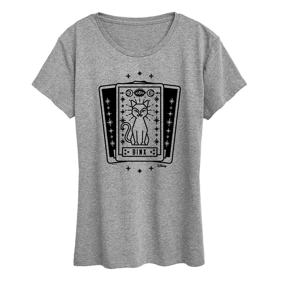 Disney's Hocus Pocus Women's Binx Tarot Card Graphic Tee,  Product Image