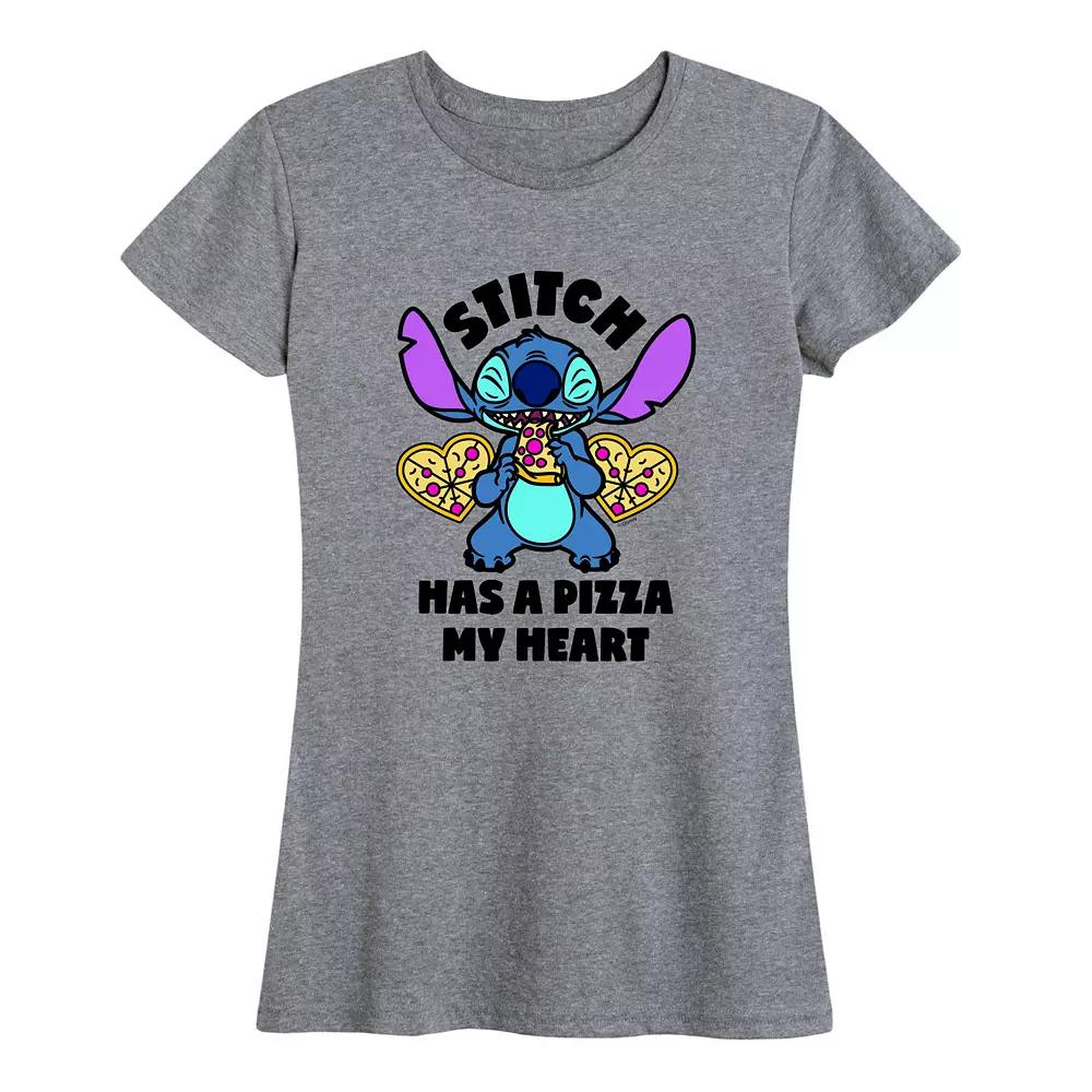 Disney's Lilo & Stitch Women's Pizza My Heart Graphic Tee,  Product Image