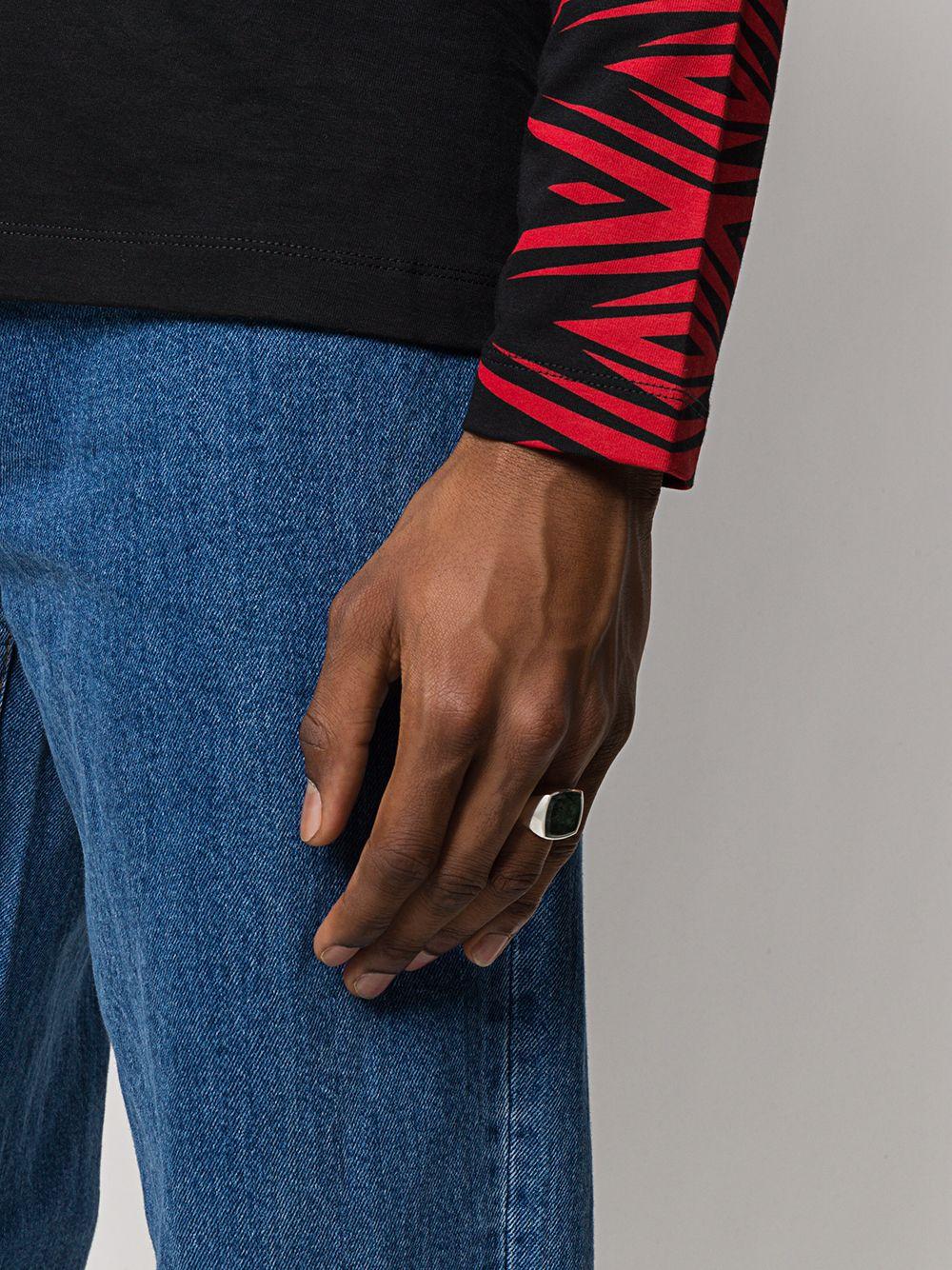 Cushion marble signet ring Product Image