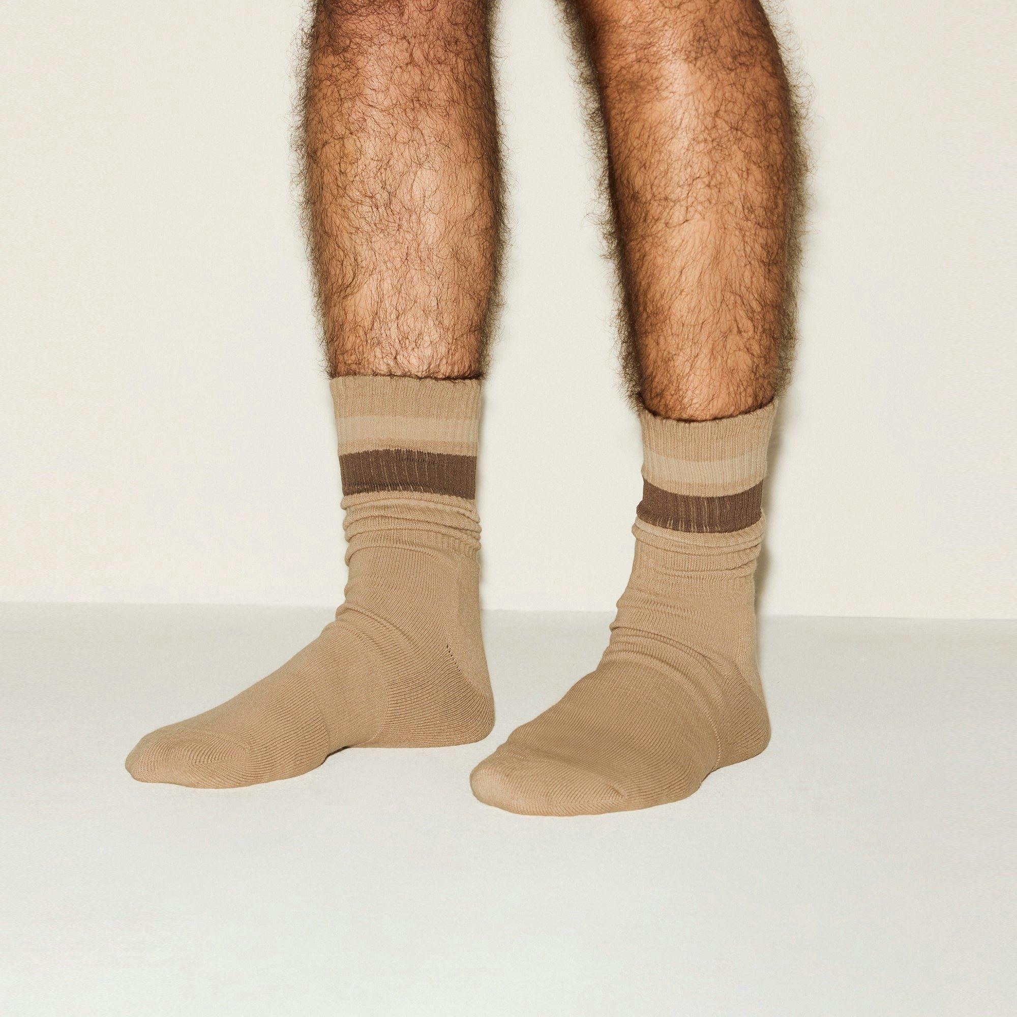 MENS EVERYDAY STRIPE SOCK | TAN Product Image