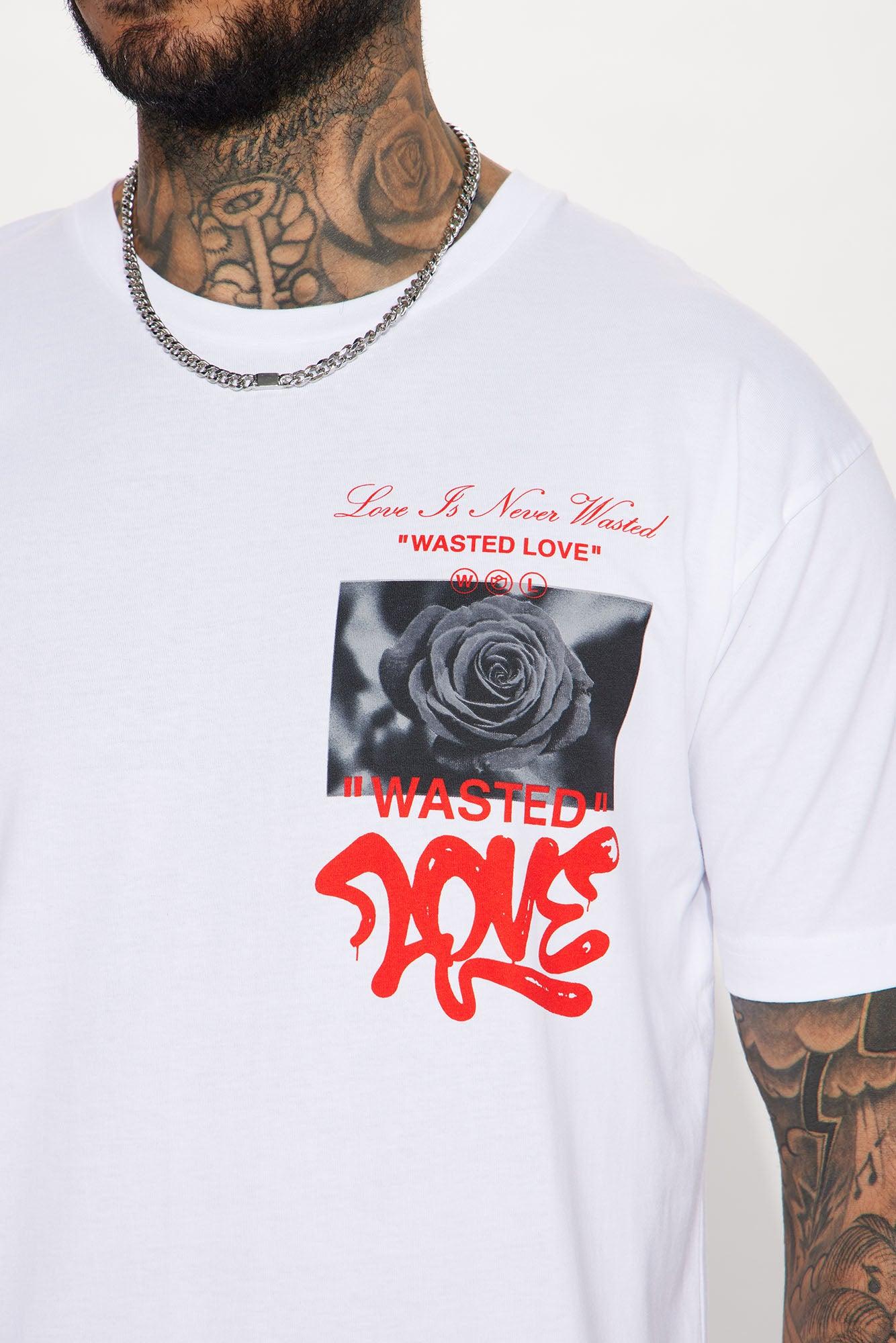 Wasted Love Silence Short Sleeve Tee - White Product Image