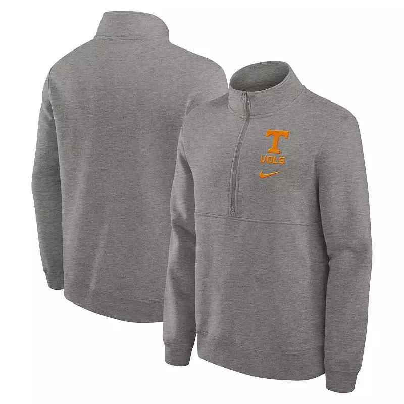 Men's Nike Heather Gray Michigan State Spartans Primetime Club Half-Zip Sweatshirt,  Product Image