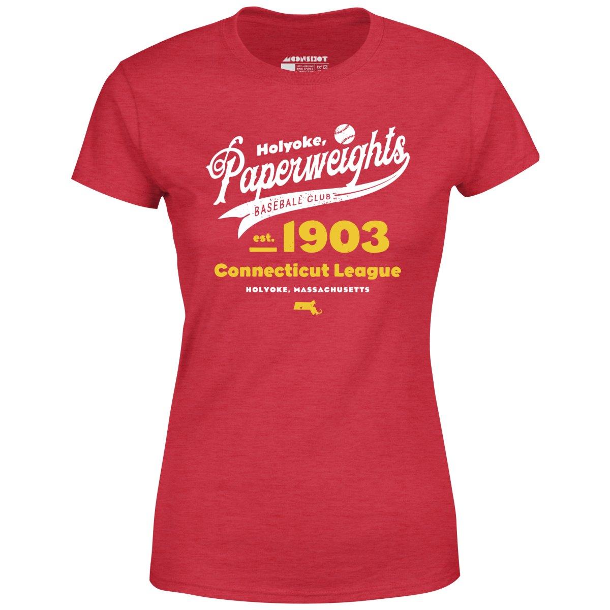 Holyoke Paperweights - Massachusetts - Vintage Defunct Baseball Teams - Women's T-Shirt Female Product Image