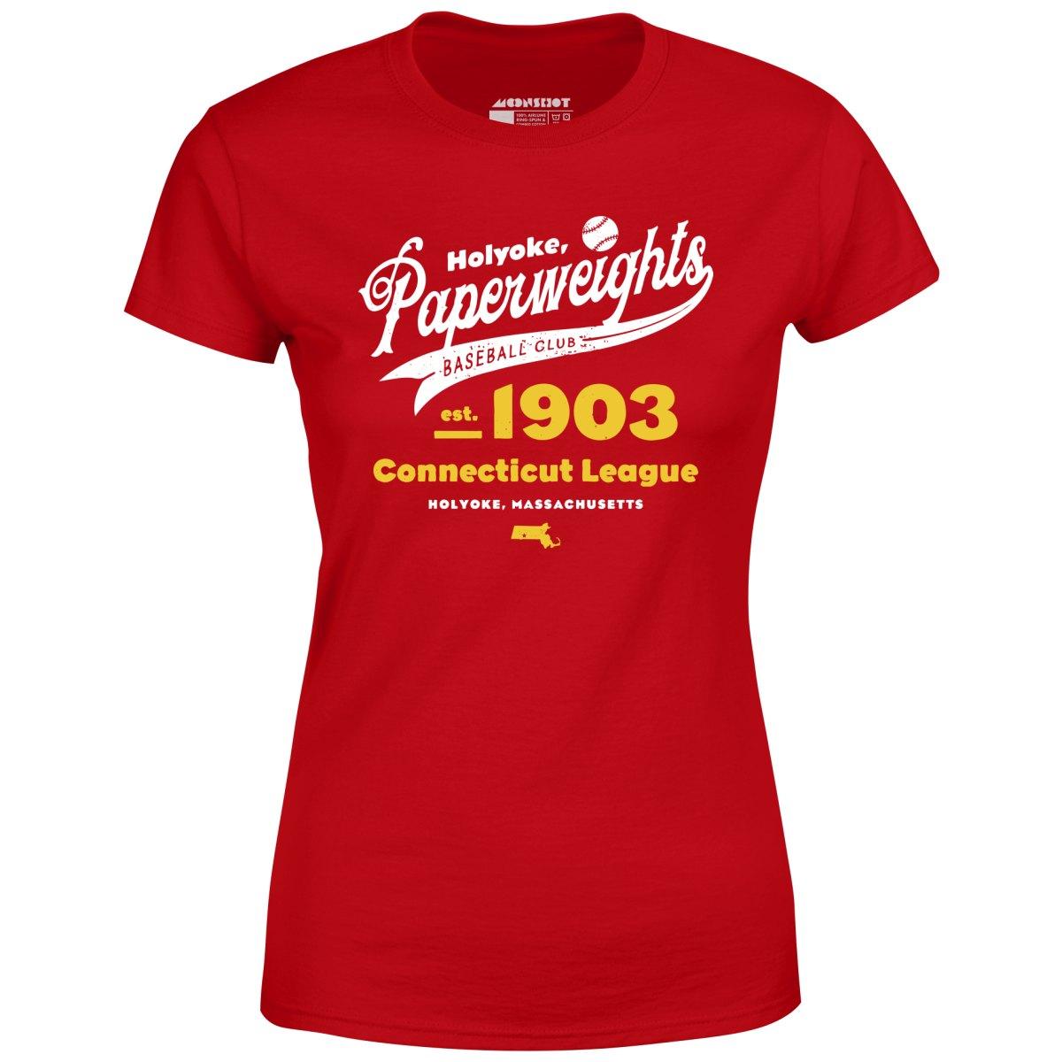Holyoke Paperweights - Massachusetts - Vintage Defunct Baseball Teams - Women's T-Shirt Female Product Image