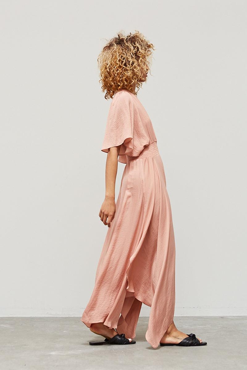 Pippa Satin Maxi Dress | Pink FINAL SALE Product Image
