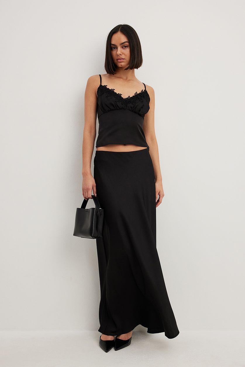 Cropped Lace Satin Top Product Image
