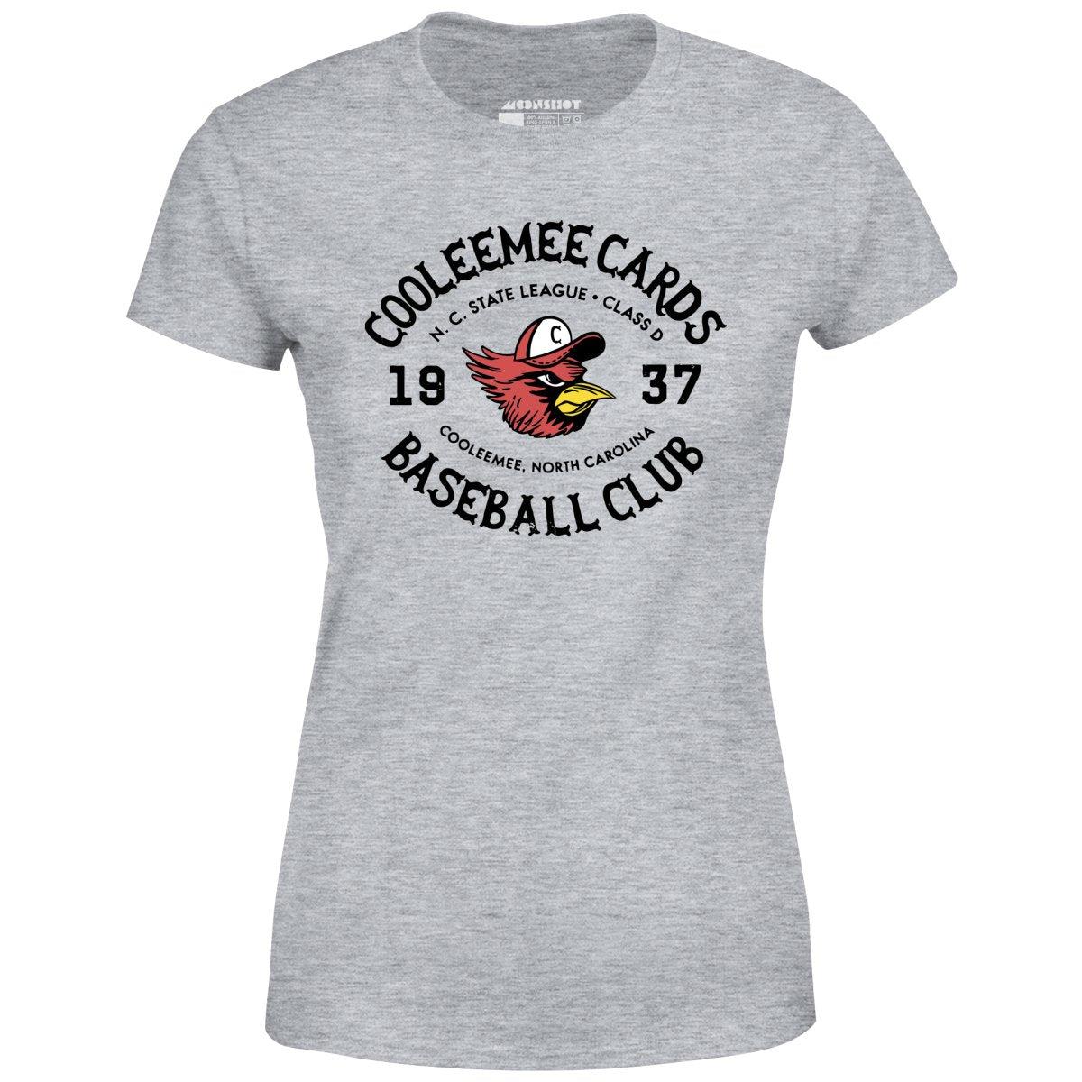 Cooleemee Cards - North Carolina - Vintage Defunct Baseball Teams - Women's T-Shirt Female Product Image