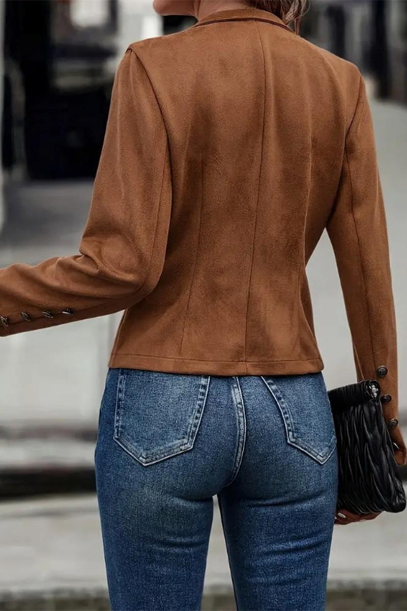 Need to Know Suede Collar Jacket Product Image