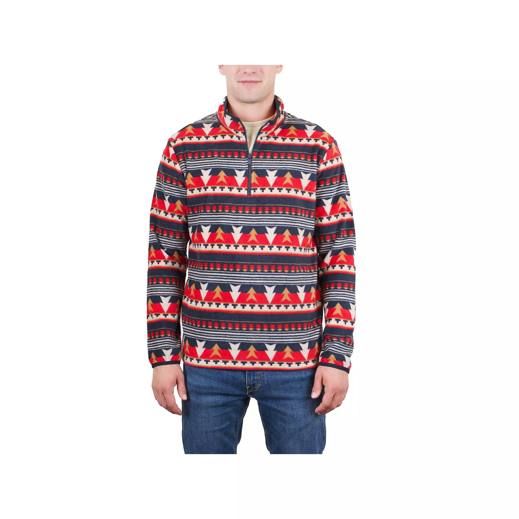 Men's Mountain and Isles 1/4 Zip Printed Polar Fleece Pullover,  Product Image