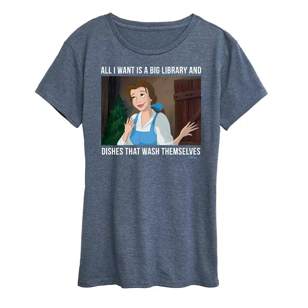 Disney Princess Belle Plus Library Graphic Tee, Women's,  Product Image