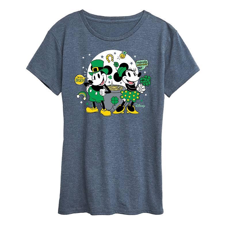 Disney's Mickey & Minnie Mouse Women's St. Patrick's Pot Of Gold Graphic Tee,  Product Image