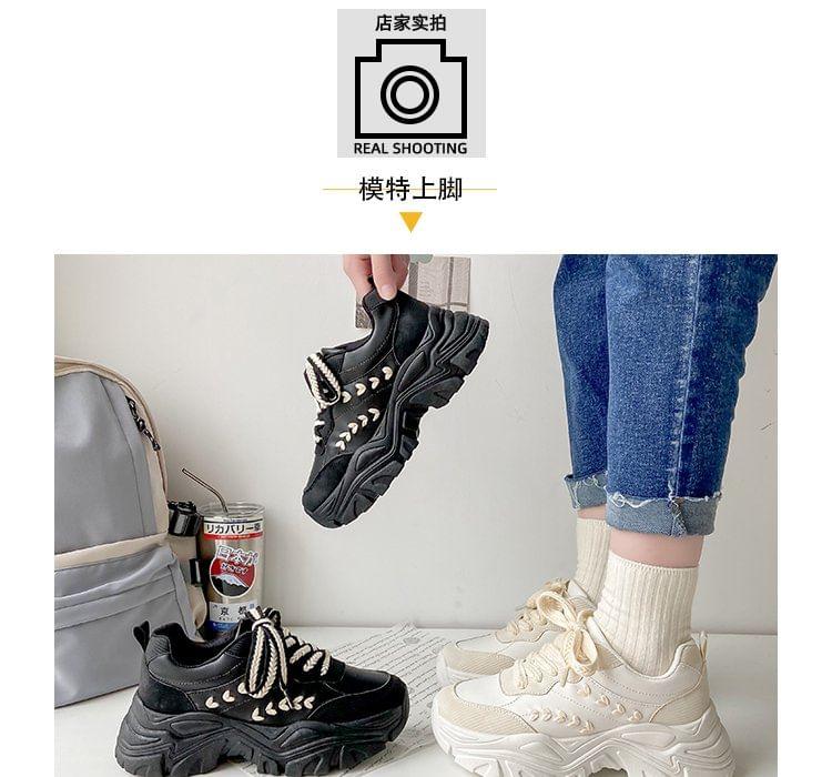 Platform Lace Up Sneakers Product Image