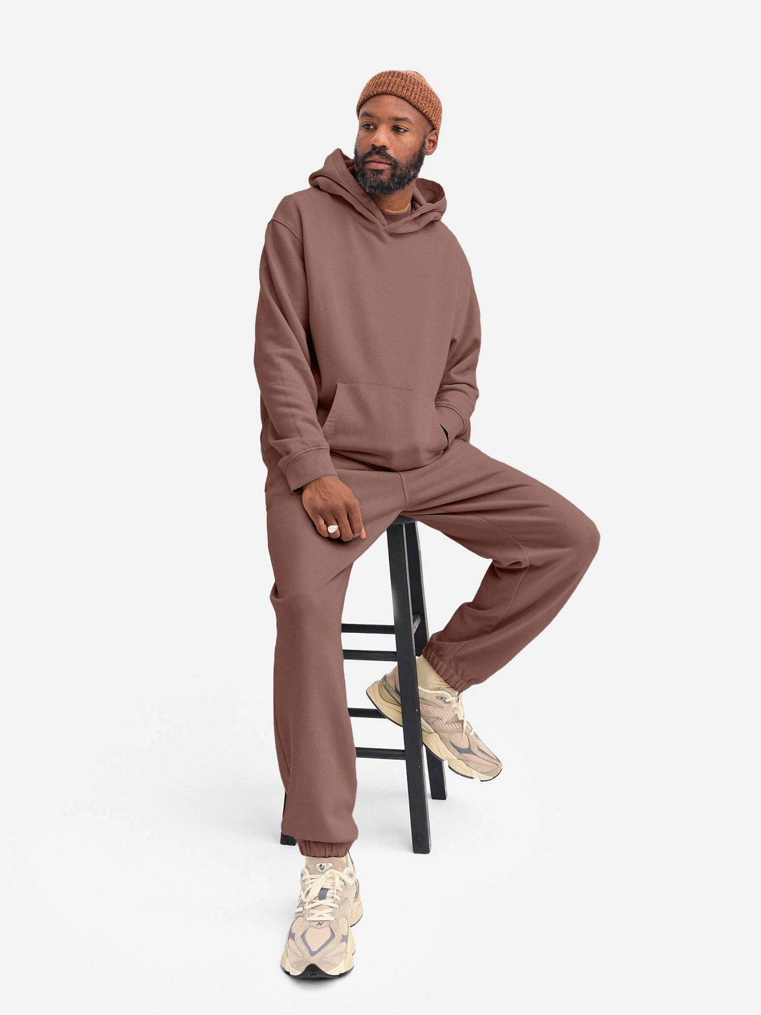 Men's Organic Fleece Hoodie Male Product Image