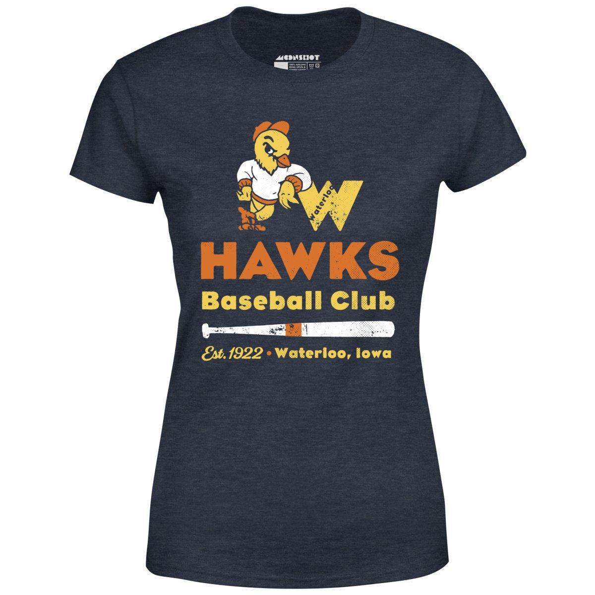 Waterloo Hawks - Iowa - Vintage Defunct Baseball Teams - Women's T-Shirt Female Product Image
