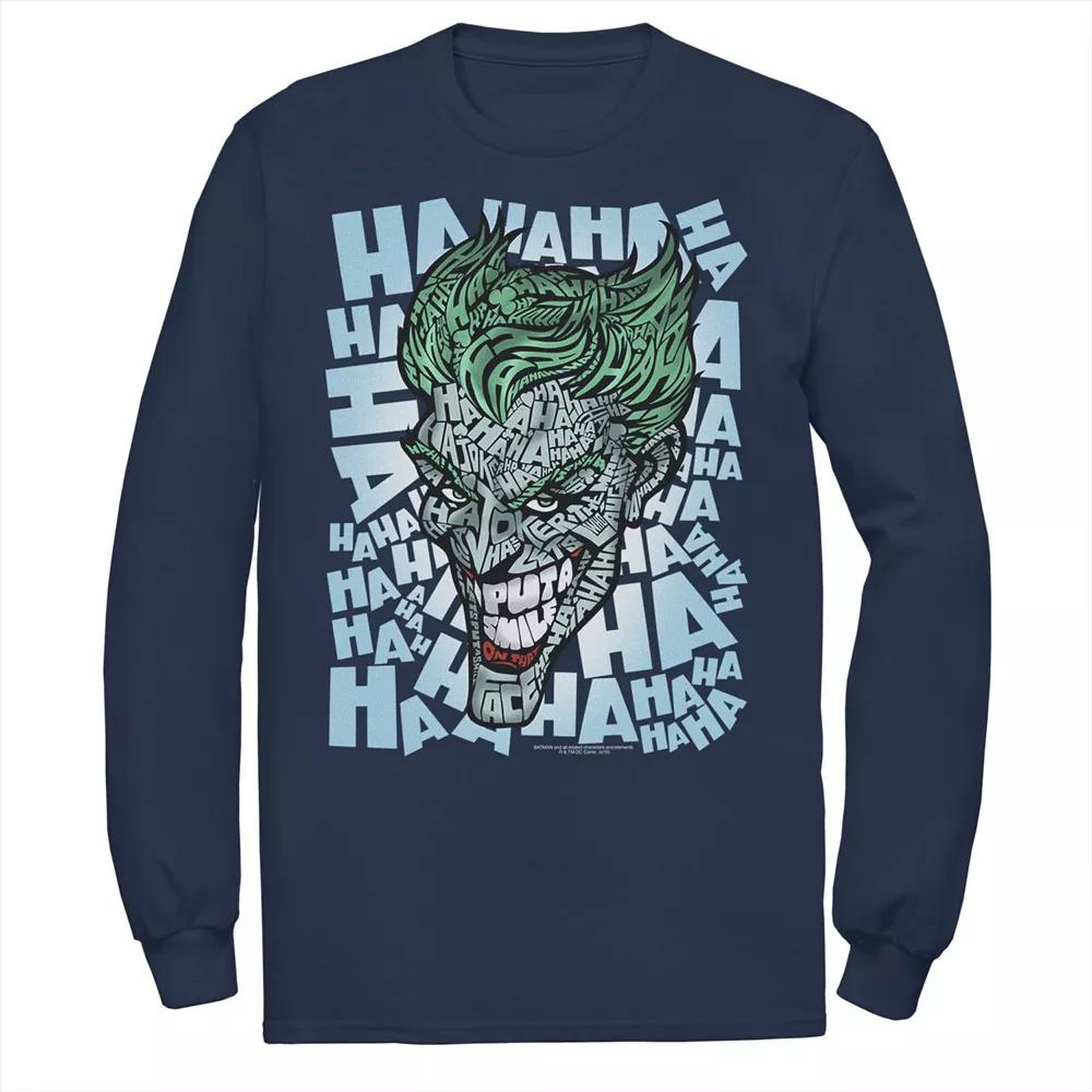 Men's DC Comics The Joker Text Fill Tee, Size: Small, Blue Product Image