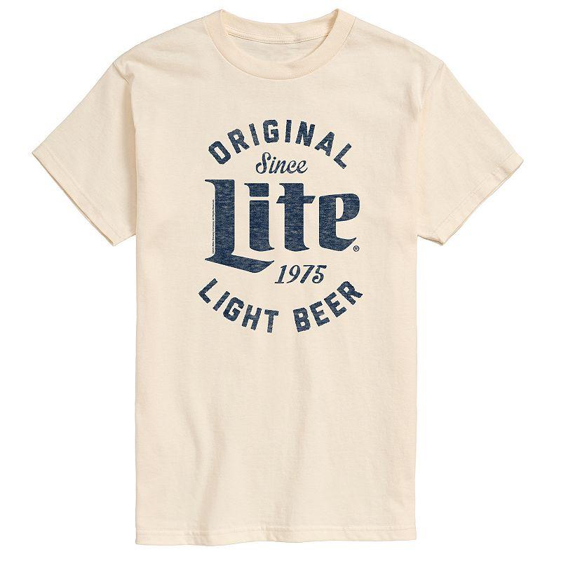 Mens Miller Light Original Lite Since 1975 Graphic Tee Ivory Product Image