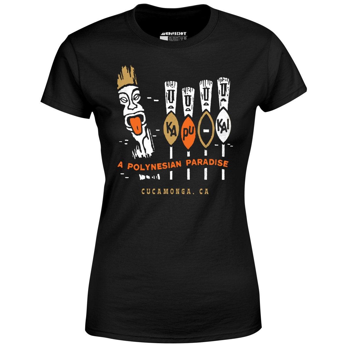 Kapu Kai - Cucamonga, CA - Vintage Tiki Bar - Women's T-Shirt Female Product Image