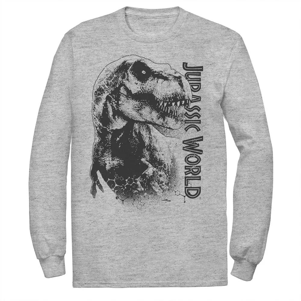 Men's Jurassic World T-Rex Close-Up Portrait Long Sleeve Graphic Tee,  Product Image