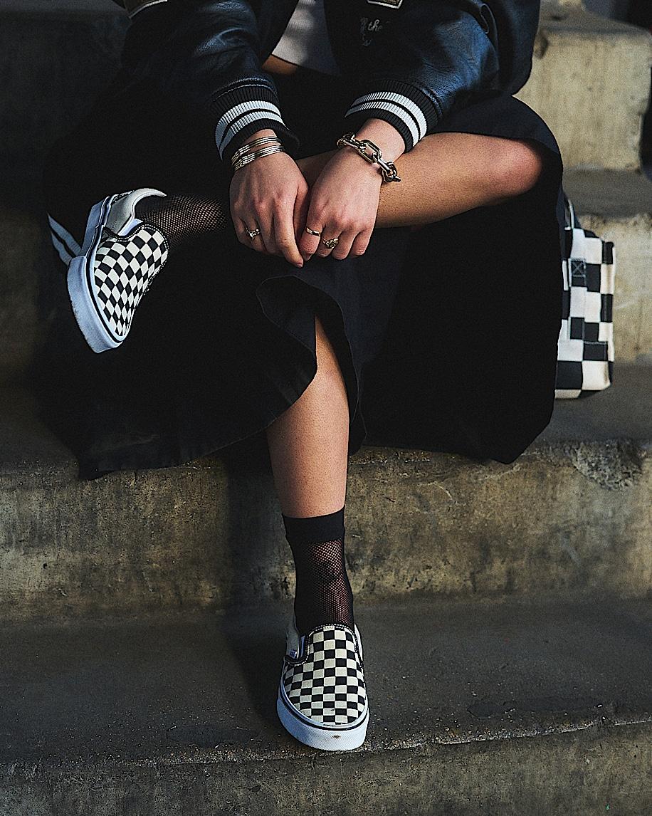 Vans | Classic Checkerboard Slip-On Black/White Shoe Product Image
