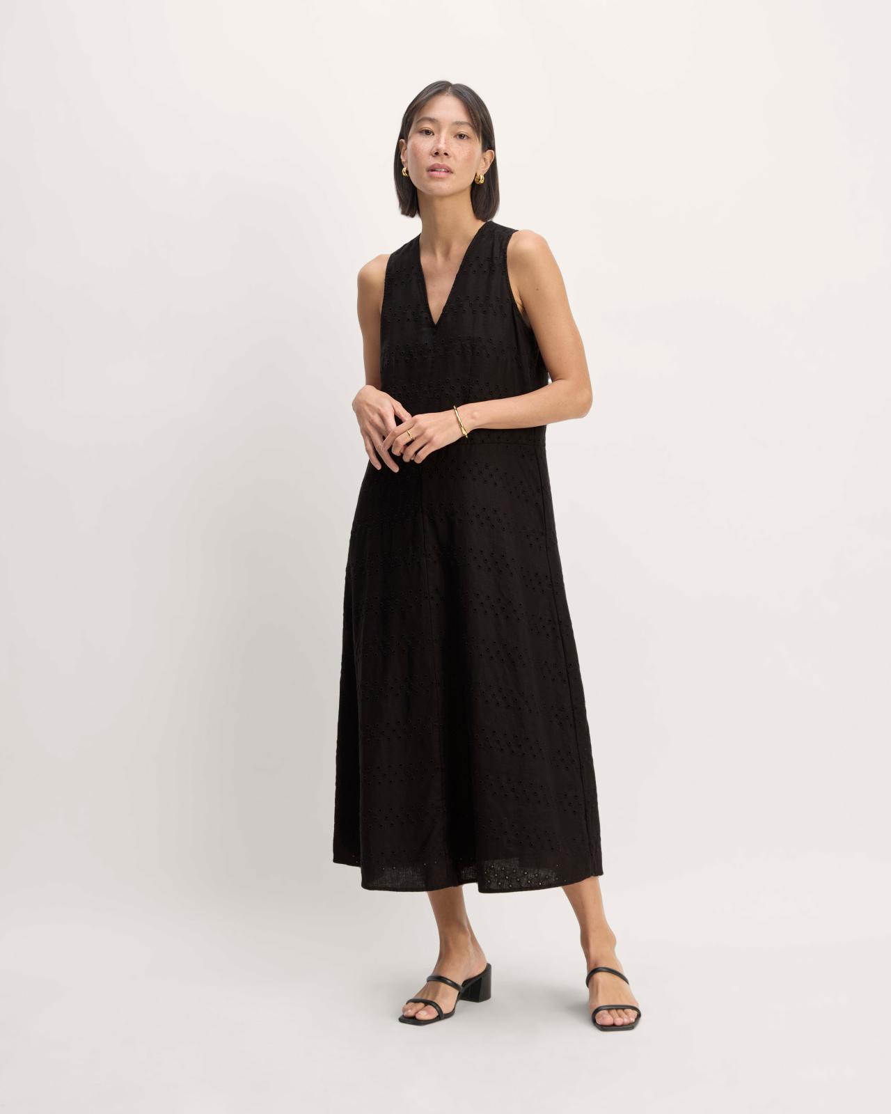 The Linen Eyelet Maxi Dress Product Image