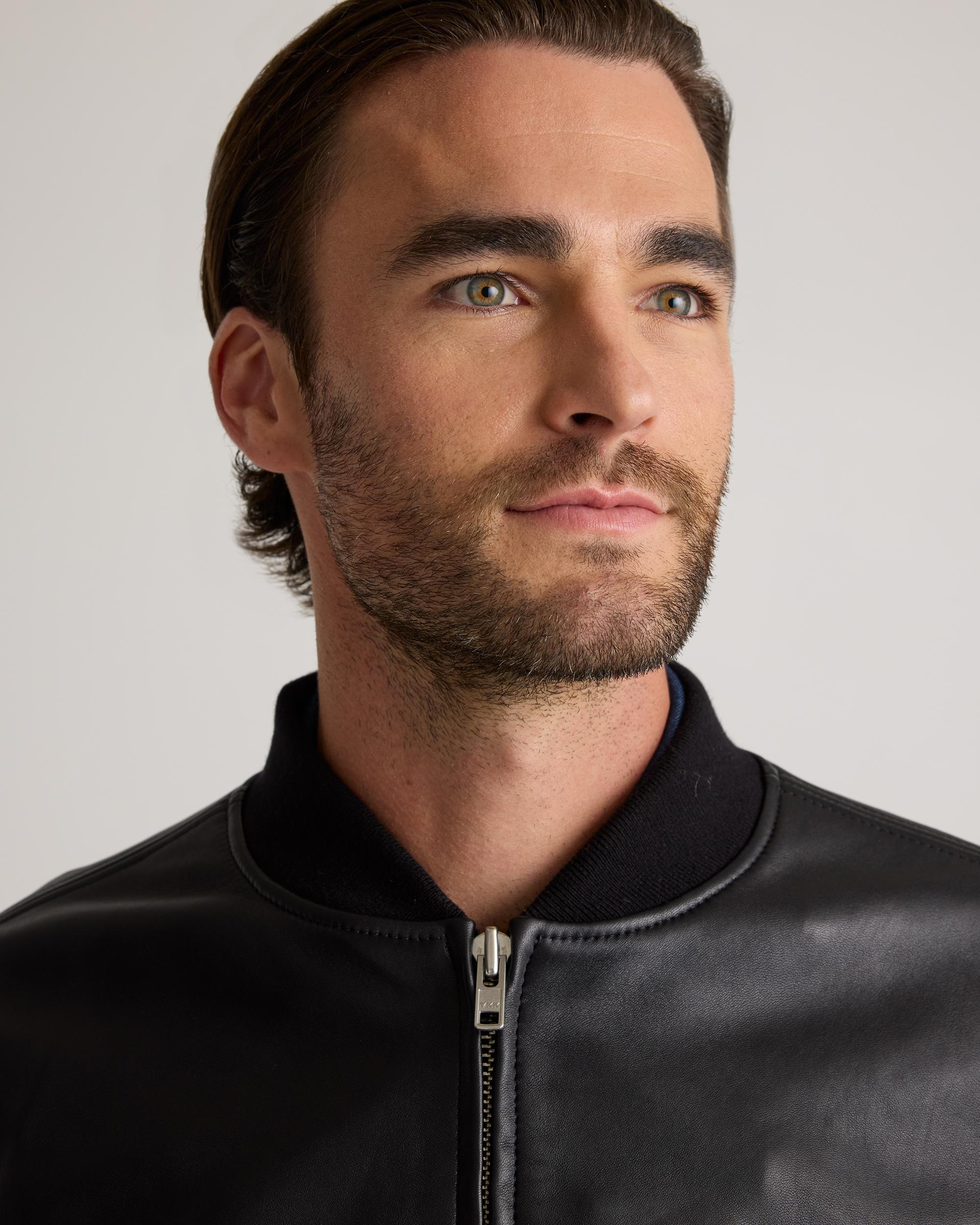 Quince | Men's 100% Washed Leather Bomber Jacket Product Image